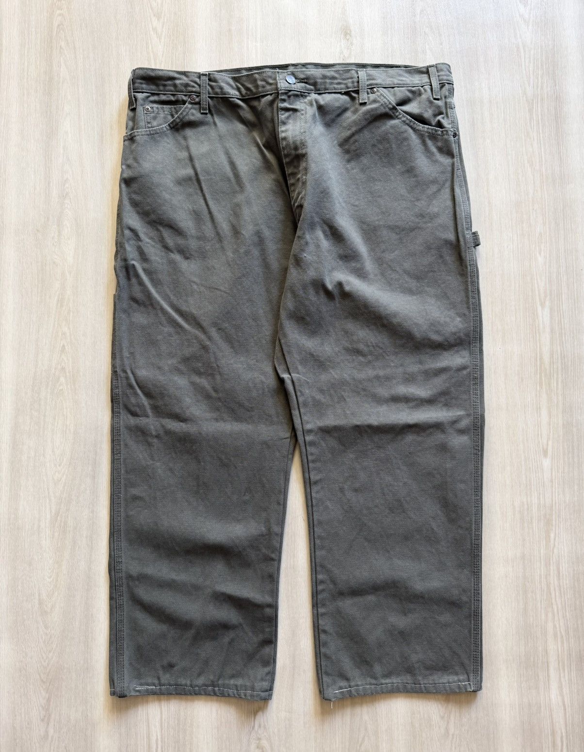 Dickies Dickies Carpenter Pants Workwear Sz 42x28.5 Green Canvas Size US 42 / EU 58 - 3 Thumbnail