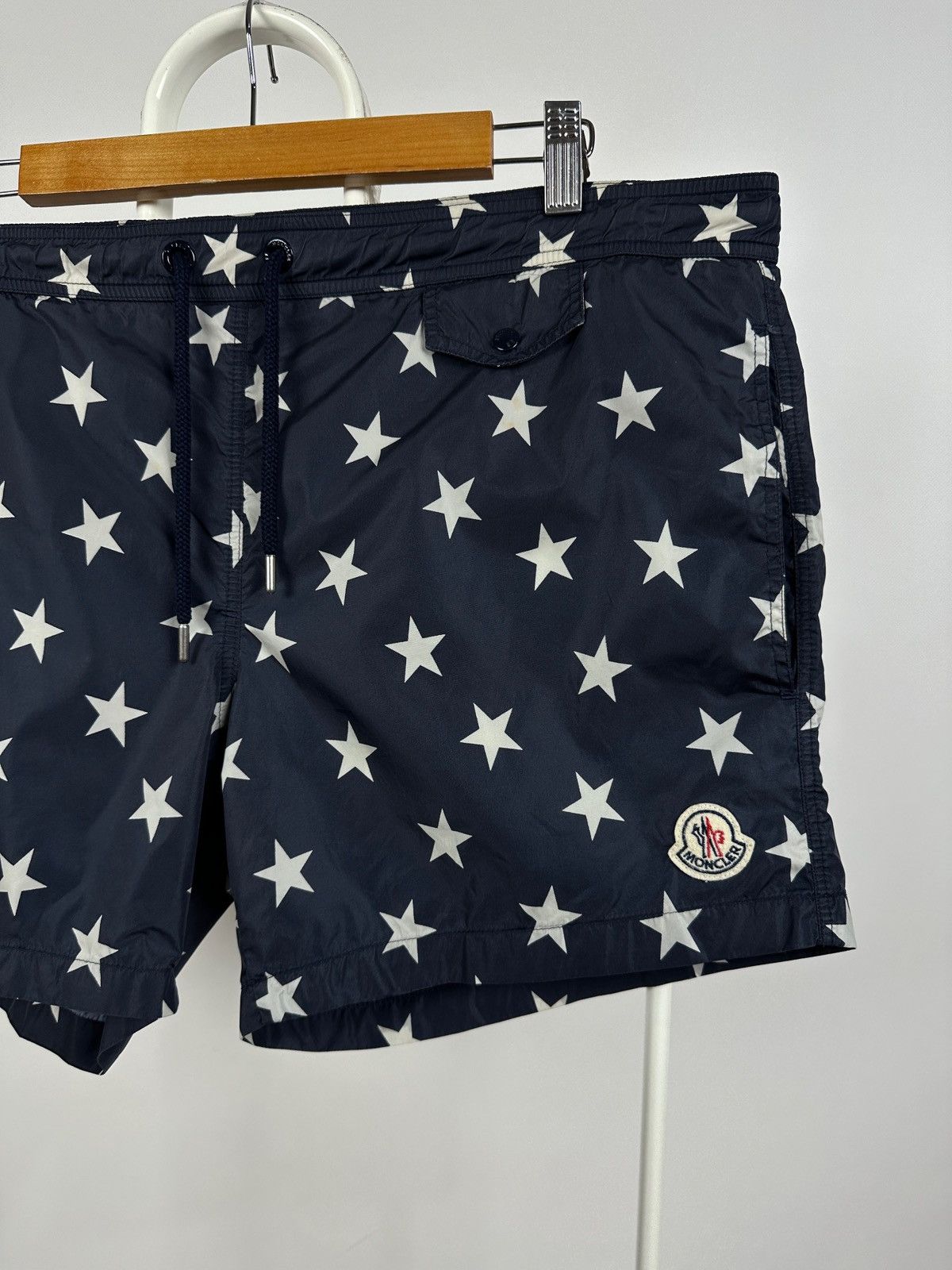 Moncler Moncler Boxer Mare Star Print Navy Blue Swimming Shorts Size US 36 / EU 52 - 4 Thumbnail