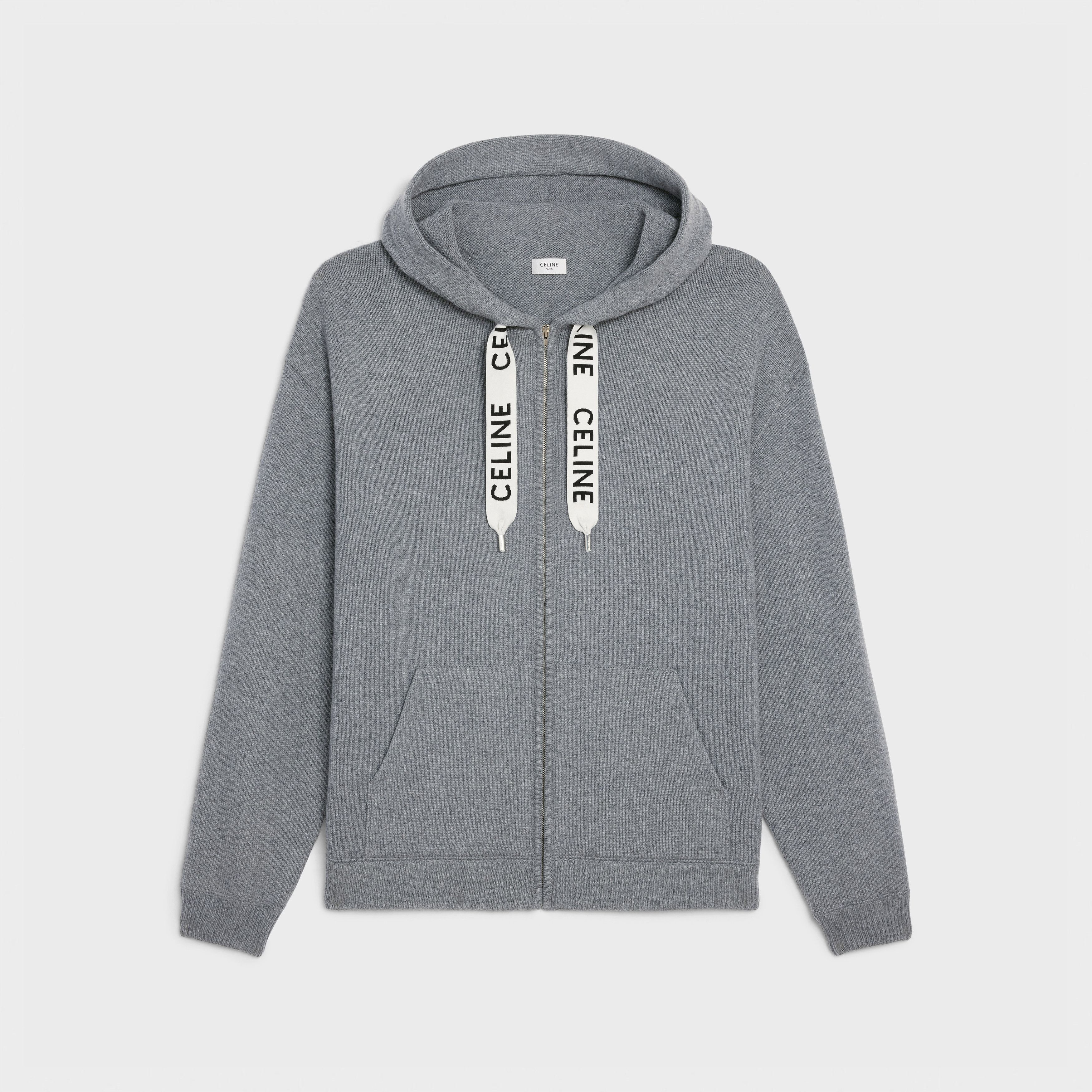 【希少】CELINE Hooded Sweater Ribbed Wool RY09M0R26-09GM_2_SS25_P1_M.tif