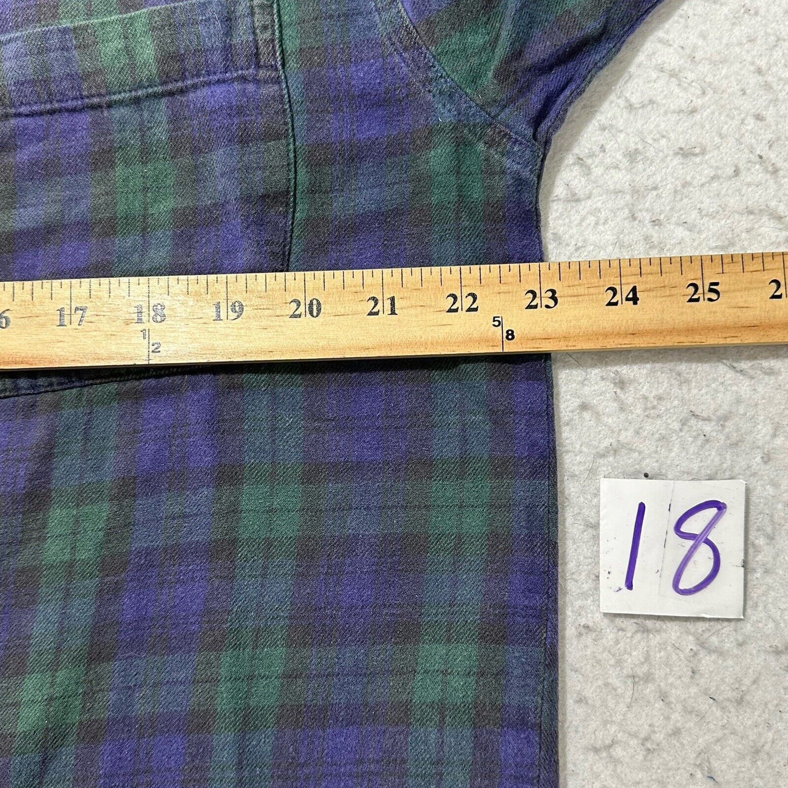 Chicos Chico's Design Large Button Up Shirt Blue Green Plaid Stripe Size L / US 10 / IT 46 - 7 Thumbnail