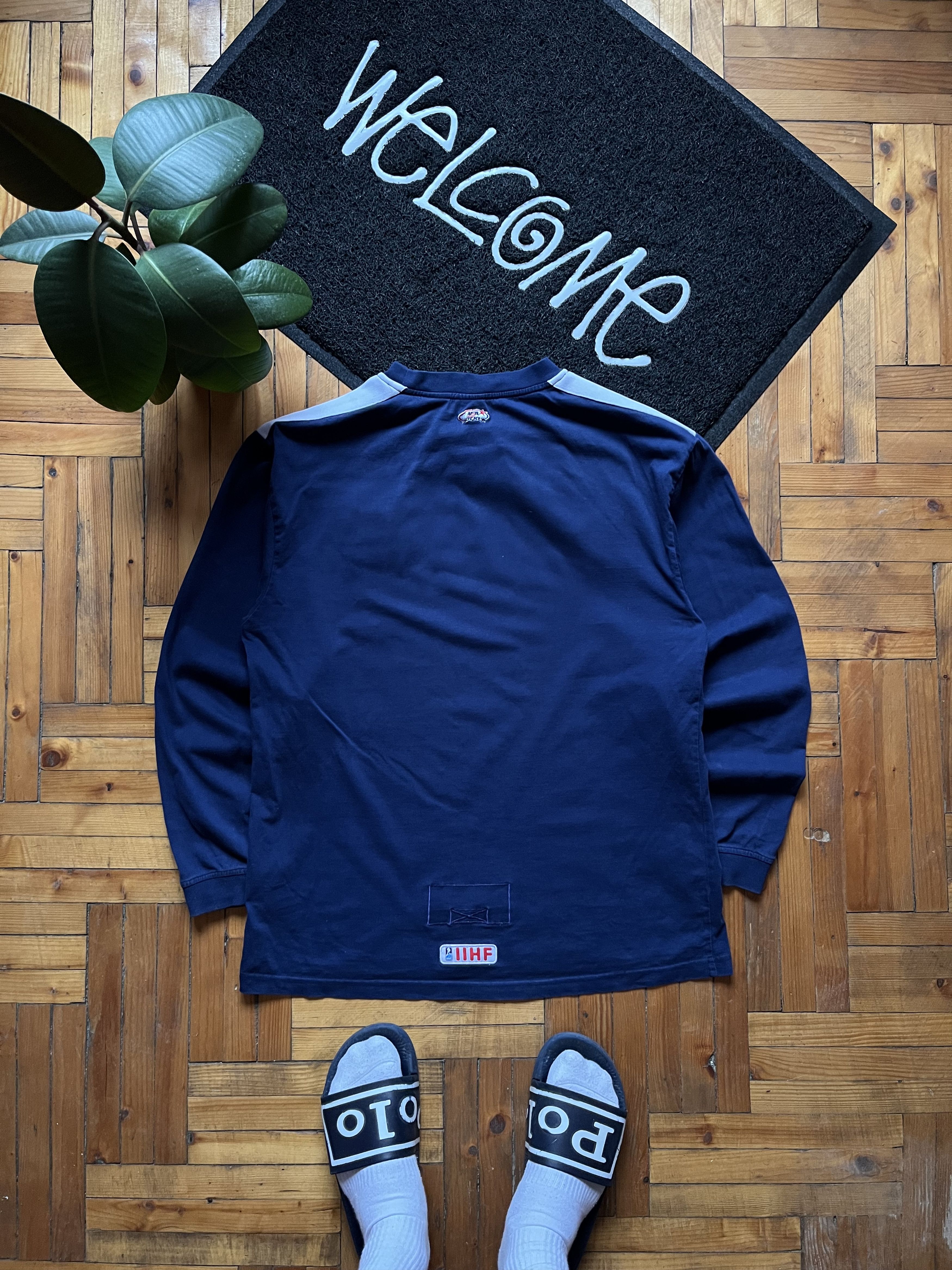 Nike Vintage Nike USA Hockey 90's IIHF Blue Longsleeve Tee Size US M / EU 48-50 / 2 - 5 Thumbnail