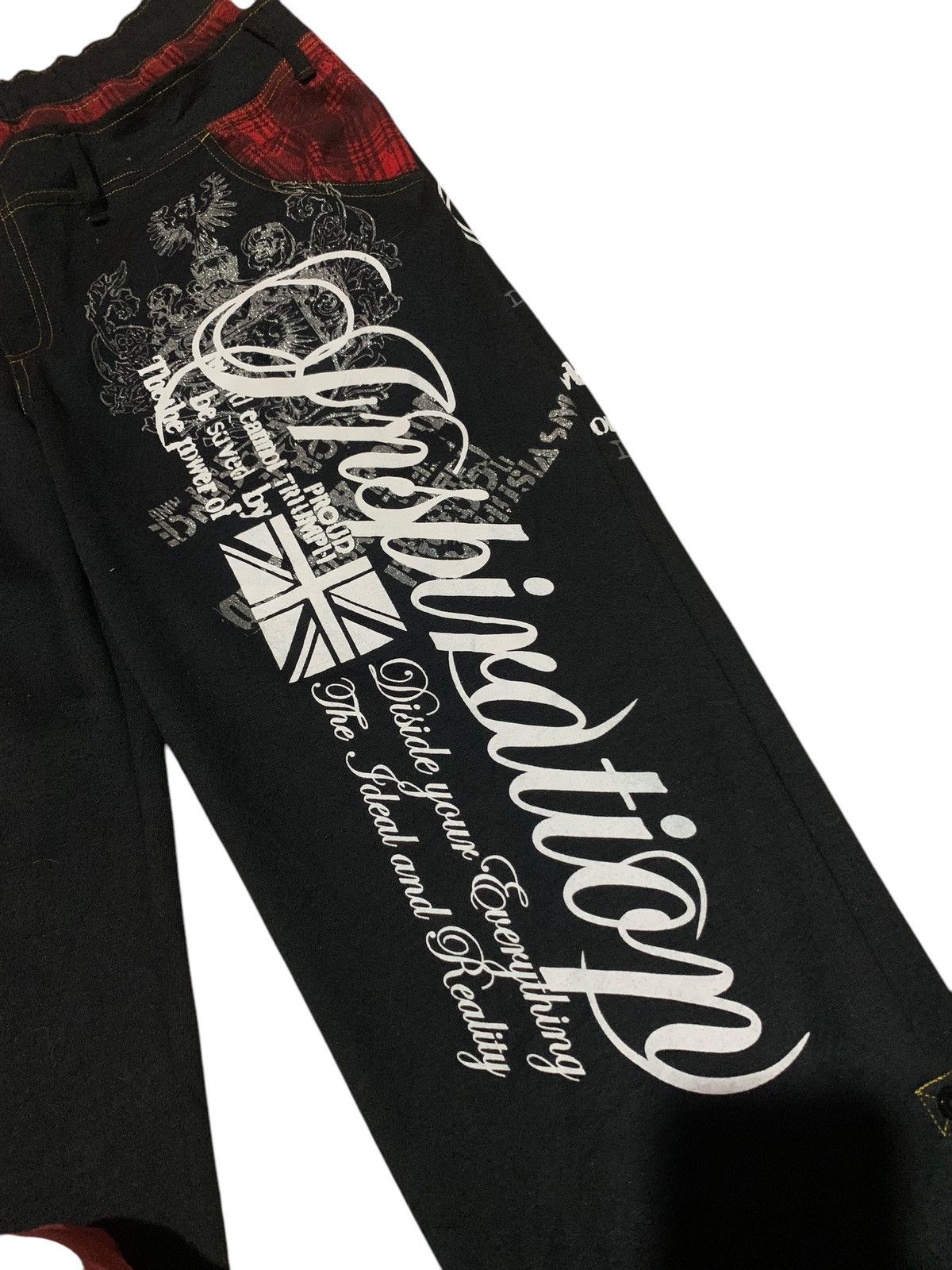 If Six Was Nine 2000s Beaumere double waist poem punk gothic sweatpants Size US 32 / EU 48 - 4 Thumbnail