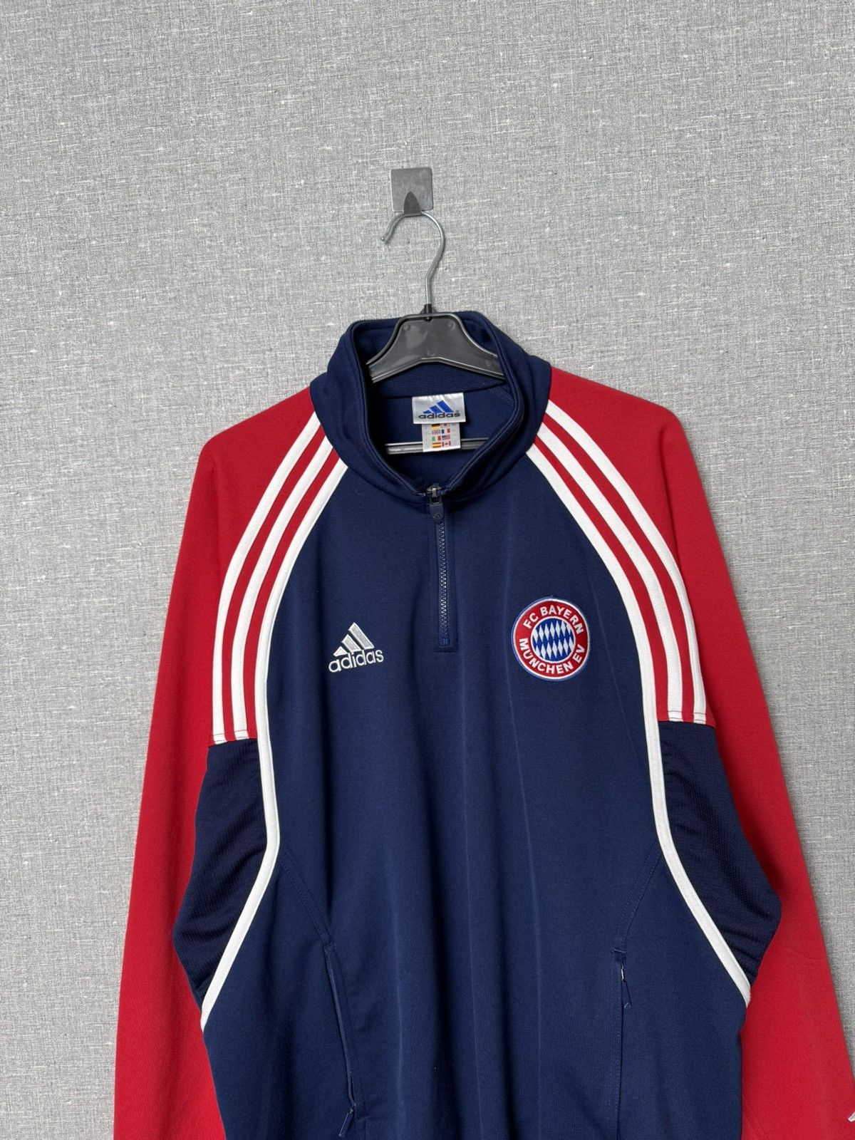 Adidas Vintage Bayern Munich Football Track Top Jacket Quarter Zip Size US L / EU 52-54 / 3 - 2 Thumbnail