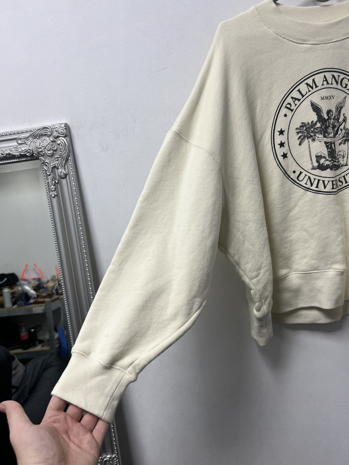 Palm Angels Palm Angels Sweatshirt Big Logo Luxury White Size US S / EU 44-46 / 1 - 6 Thumbnail