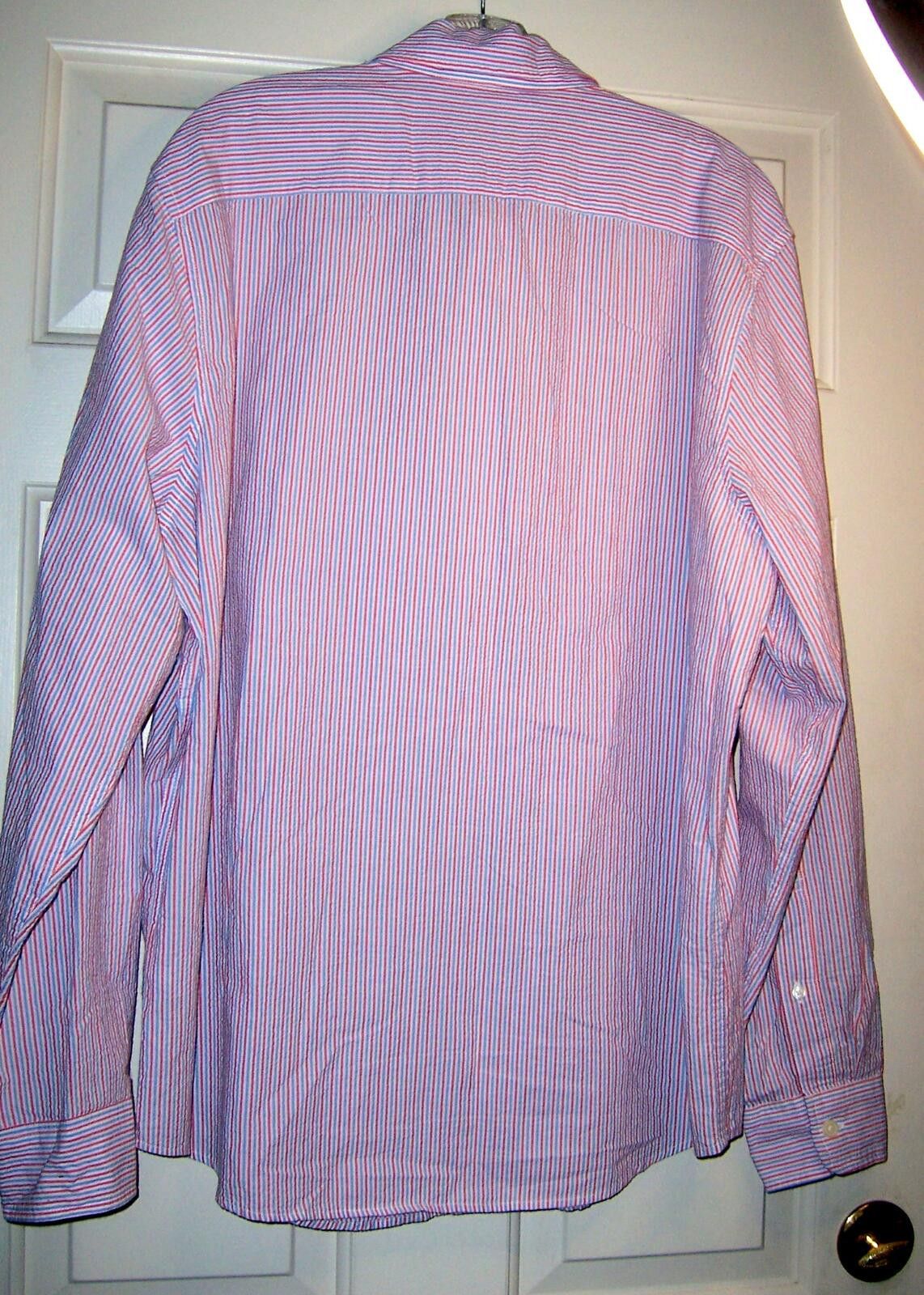 Abercrombie & Fitch Abercrombie & Fitch Striped Seersucker Shirt Red/Blue - XXL Size US XXL / EU 58 / 5 - 2 Thumbnail