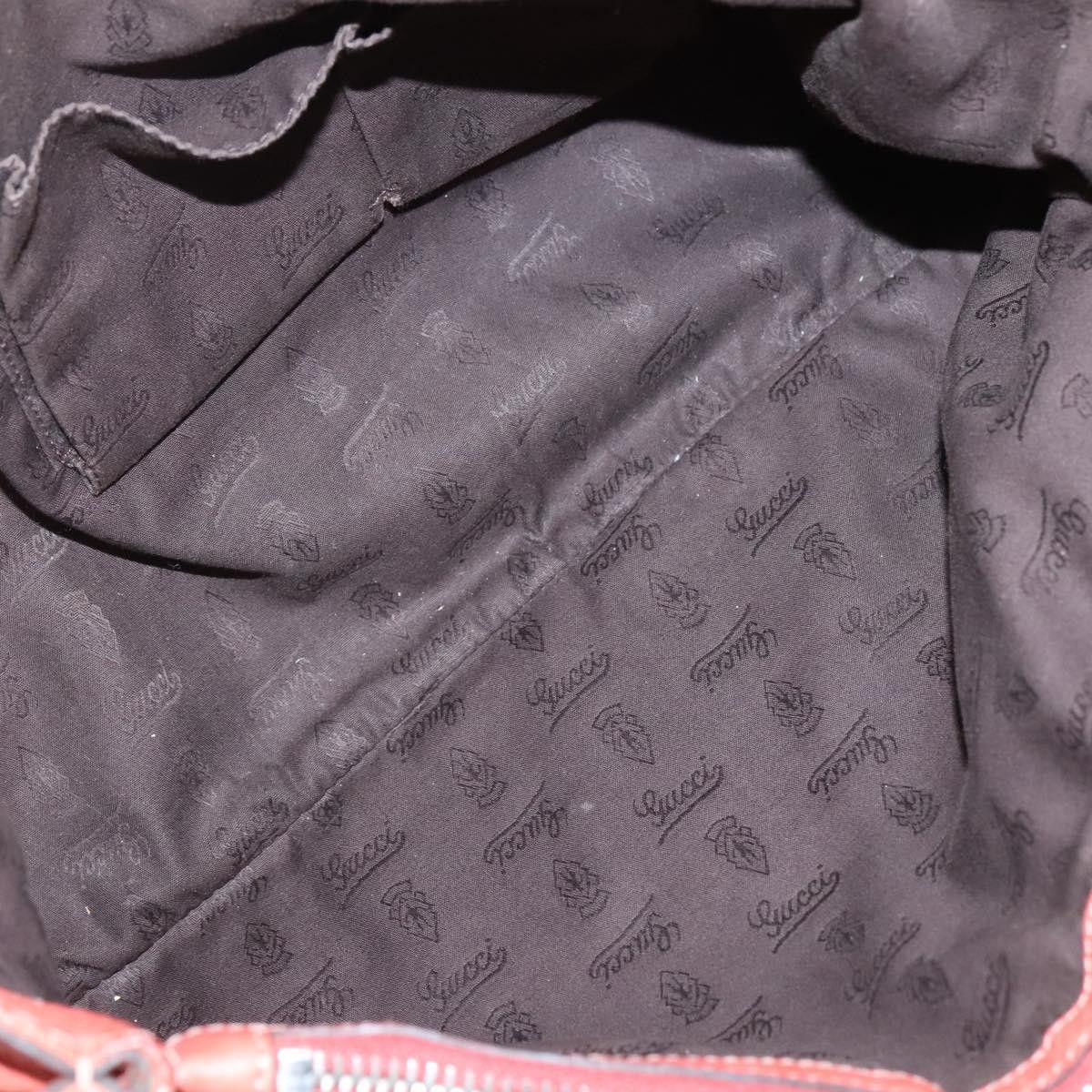 Gucci GUCCI Bamboo Tote Bag Leather Red Silver Size ONE SIZE - 22 Thumbnail