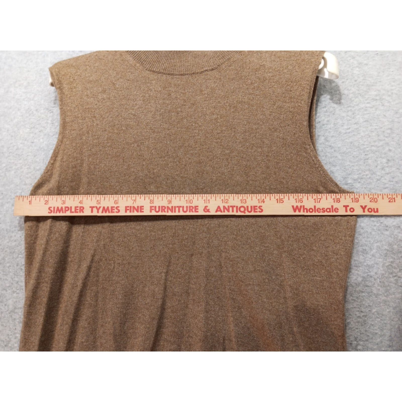 Escada VINTAGE Escada Blouse 42 Brown Sleeveless Silk Wool Cashmere Dressy Elegant Mock Neck Pullover Women 90s Bohemian City Classic Designer Size M / US 6-8 / IT 42-44 - 4 Thumbnail