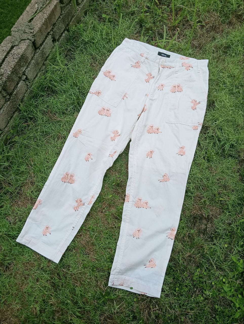Issey Miyake VINTAGE NE-NET ISSEY MIYAKE EMBROIDERY PANTS Size US 31 - 2 Thumbnail