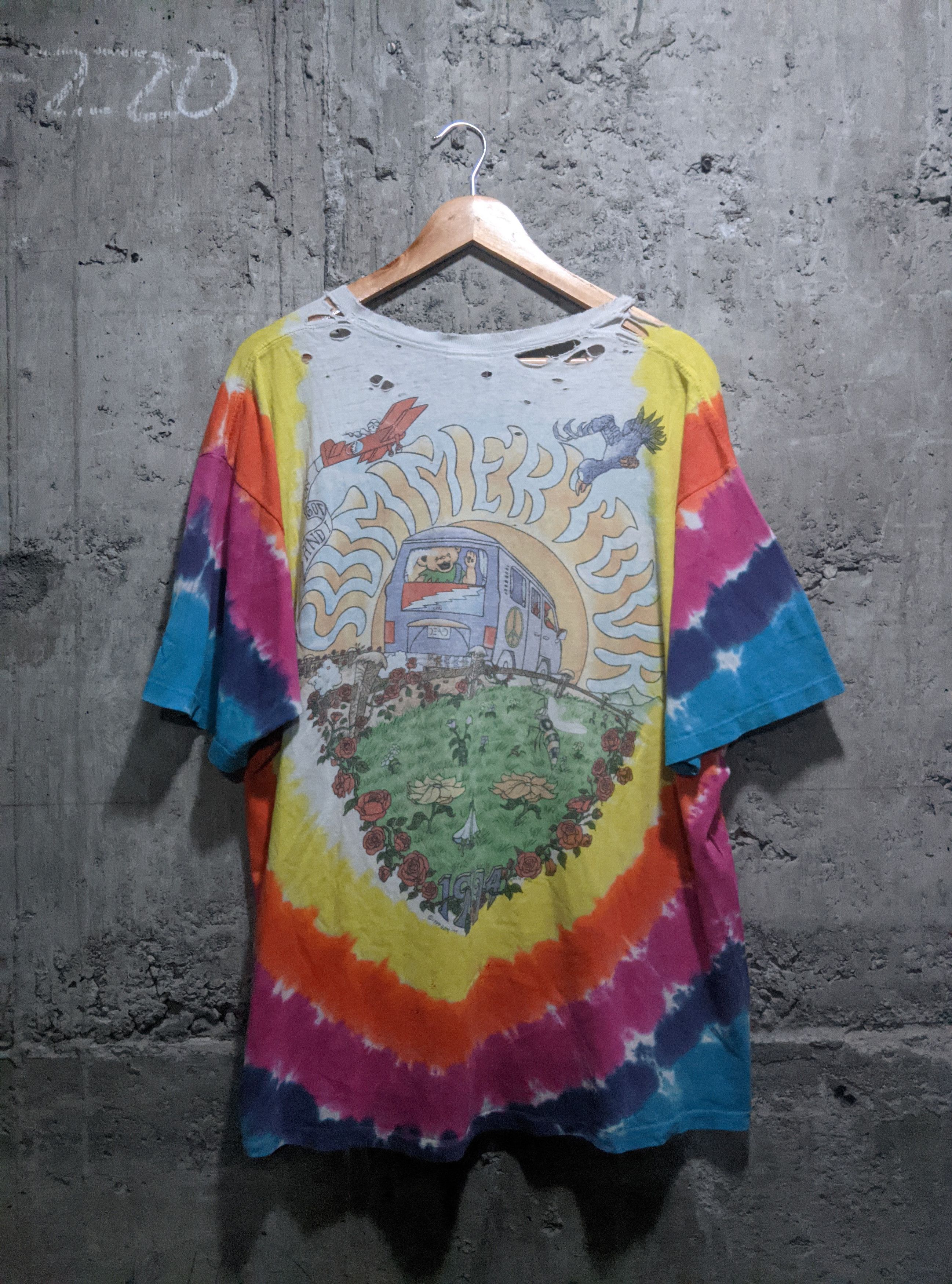 Band Tees Vintage 1994 very thrashed grateful dead summer tour tshirt Size US XL / EU 56 / 4 - 2 Thumbnail