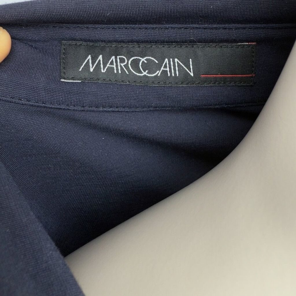 Other MARC CAIN Preppy Polo Collar Belted Stretch Navy Jumpsuit S Size 26" / US 2 / IT 38 - 7 Thumbnail