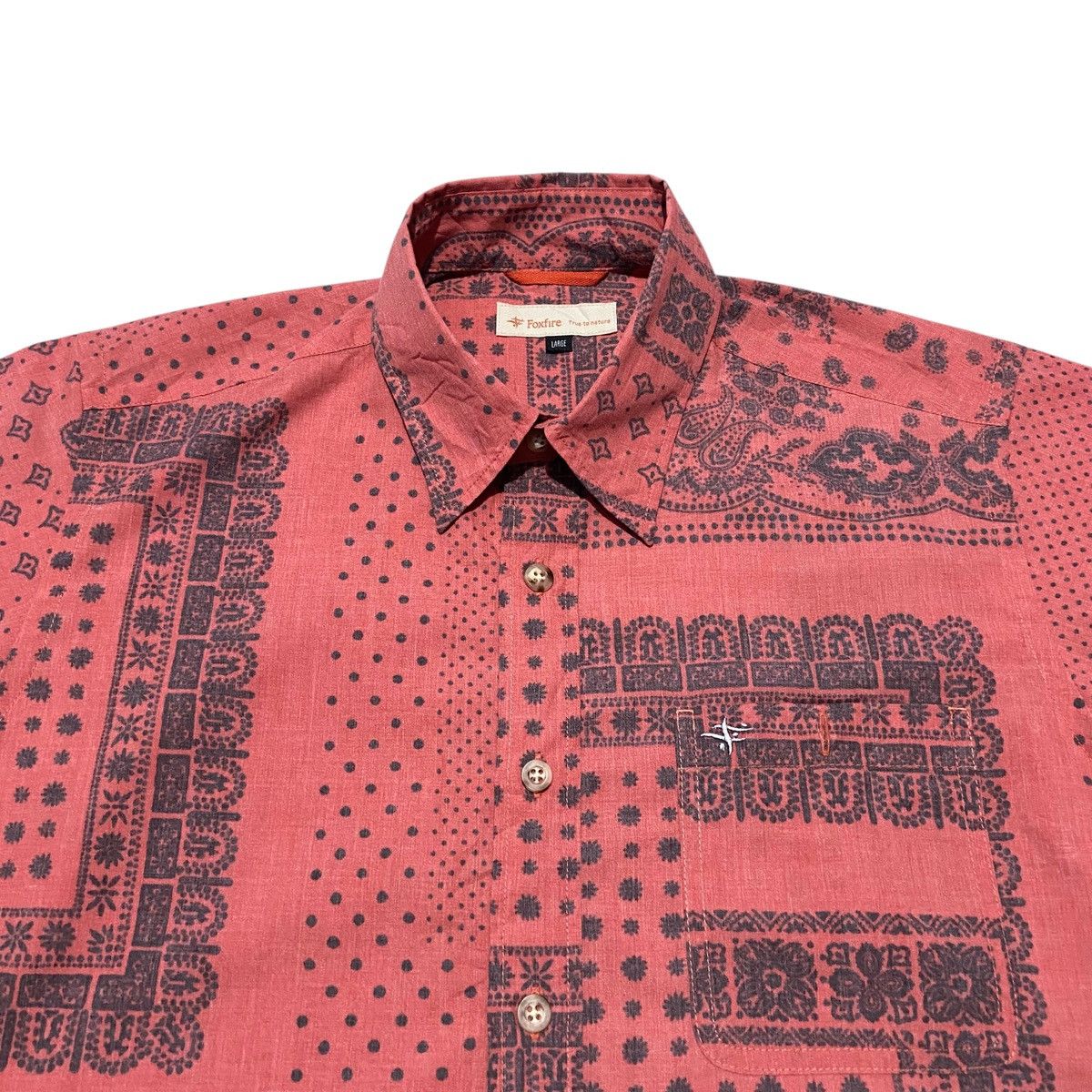 Designer × Japanese Brand Foxfire True To Nature Slim Fit Bandana Shirt KAPITAL Style Size US L / EU 52-54 / 3 - 4 Thumbnail