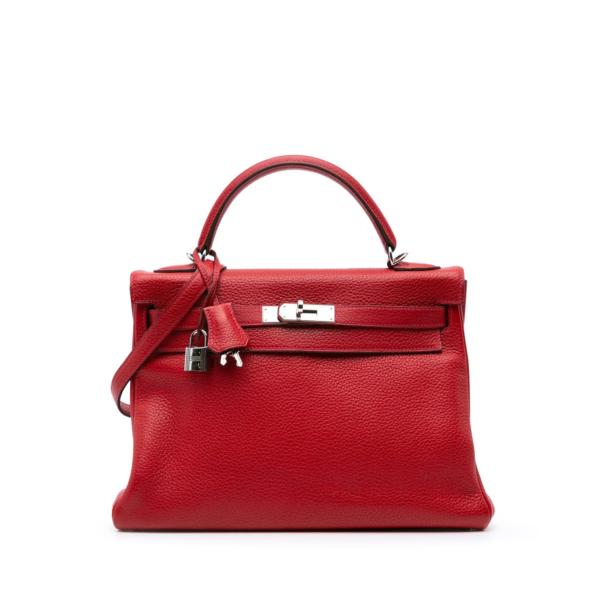 Hermes Hermès Clemence Kelly II Retourne 32 Red Size ONE SIZE - 1 Thumbnail