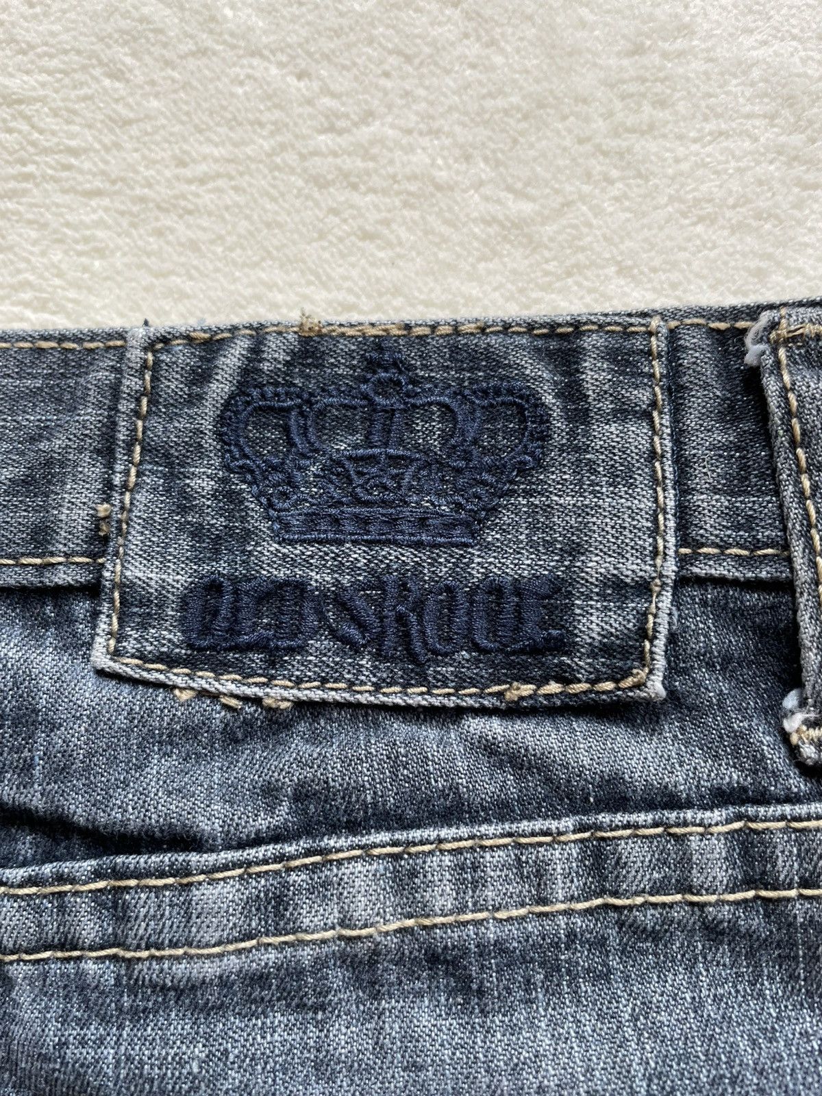 Japanese Brand Vintage Oldsrool Faded Baggy Dark Blue Jeans Size US 30 / EU 46 - 13 Thumbnail