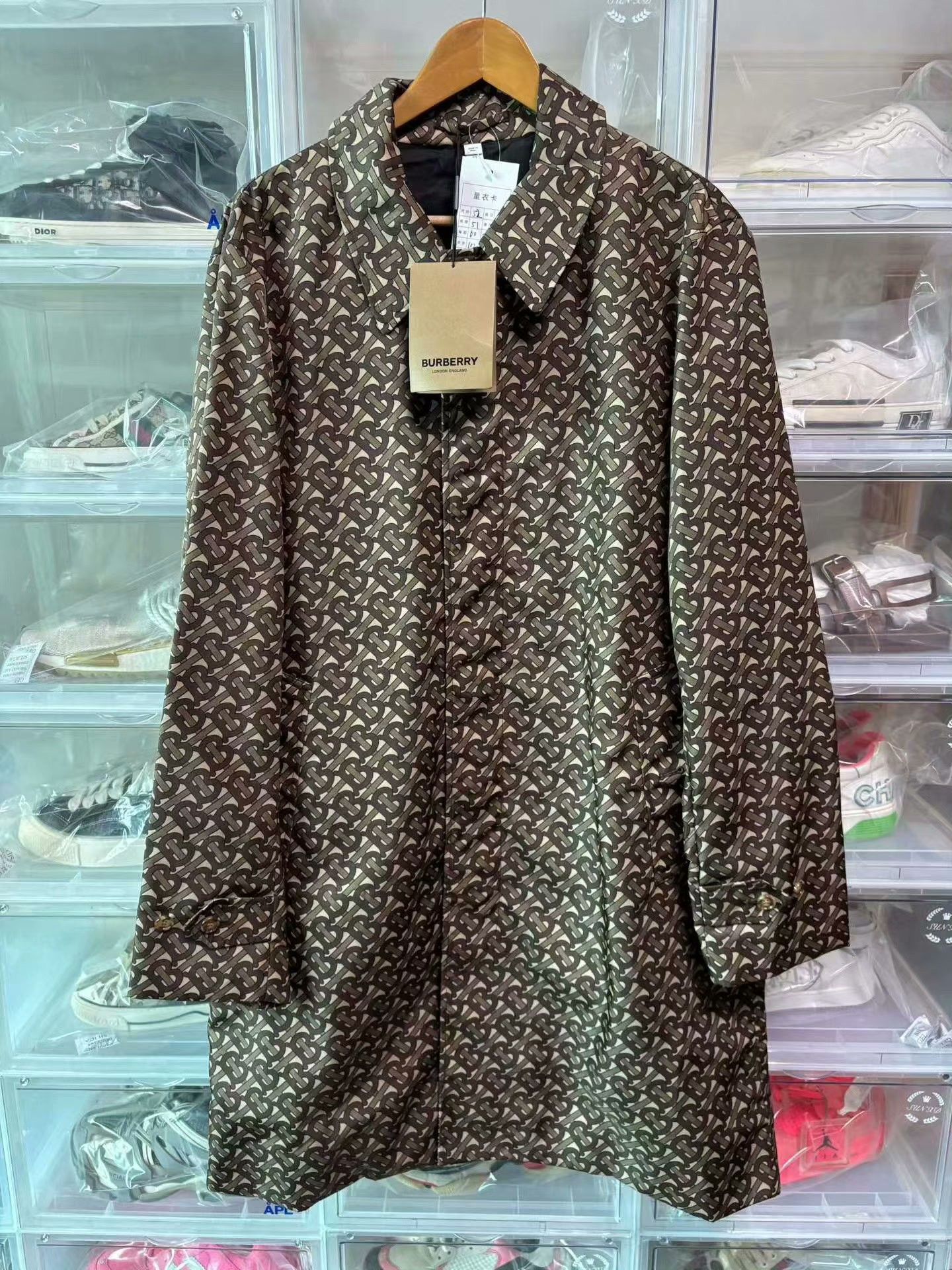 Burberry Burberry Men's Saddle Brown Logo Trench Coat Size US L / EU 52-54 / 3 - 1 Thumbnail