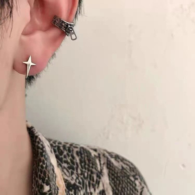 Jewelry North Star New Trend Earrings One Pairs Chrome Jewelry Size ONE SIZE - 1 Thumbnail