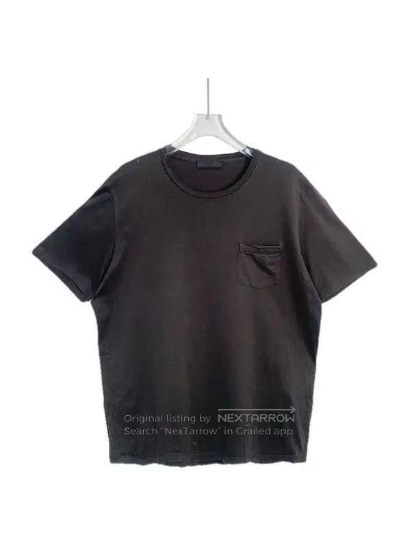 Prada Prada Men's Dark Gray Cotton T-Shirt. Size US L / EU 52-54 / 3 - 1 Thumbnail