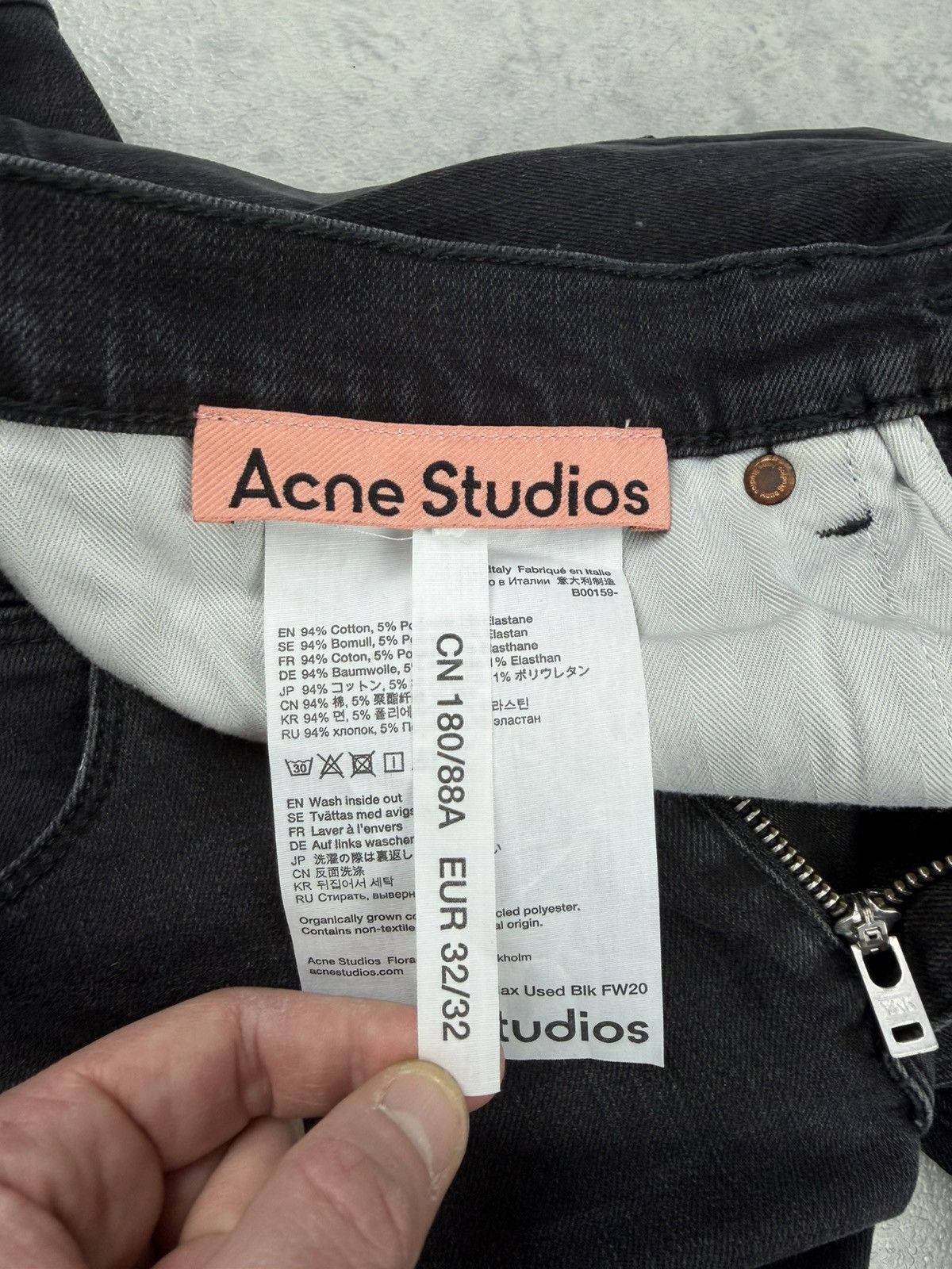 Acne Studios Acne Studios Max Used Black Denim Pants Size 32x32 Size US 32 / EU 48 - 7 Thumbnail