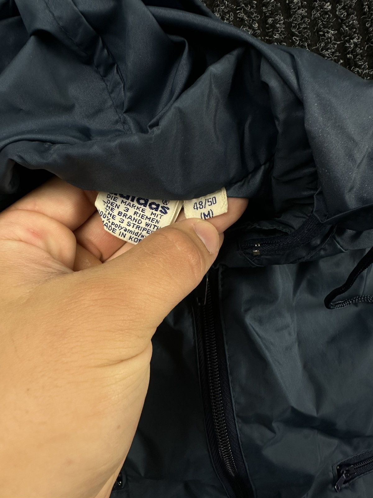 Adidas Vintage 1970s Adidas Nylon Windbreaker Jacket made in Korea Size US M / EU 48-50 / 2 - 5 Thumbnail
