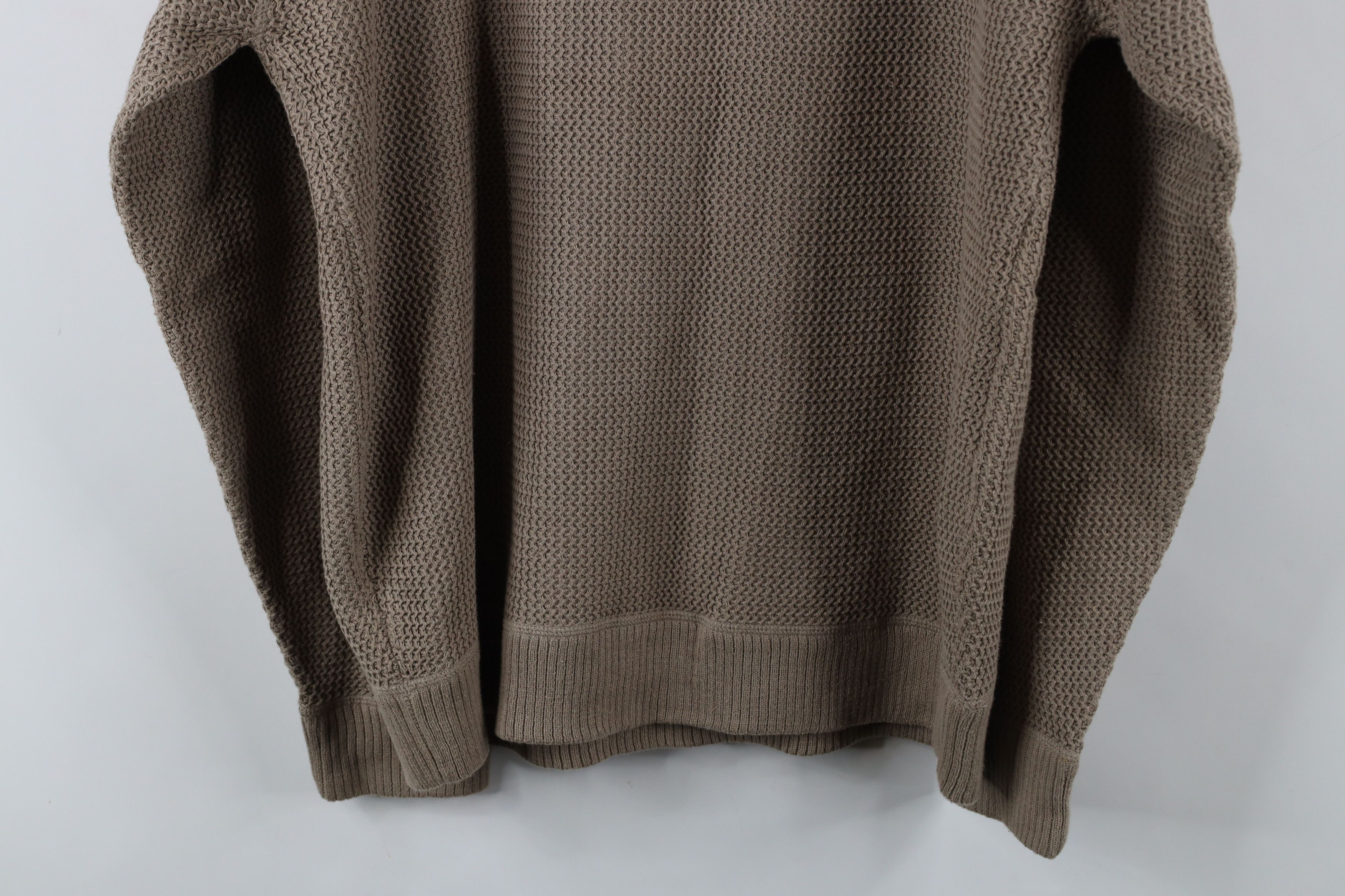 Vintage Vintage 90s Streetwear Thermal Knit Weave Sweater Beige Size US L / EU 52-54 / 3 - 10 Thumbnail
