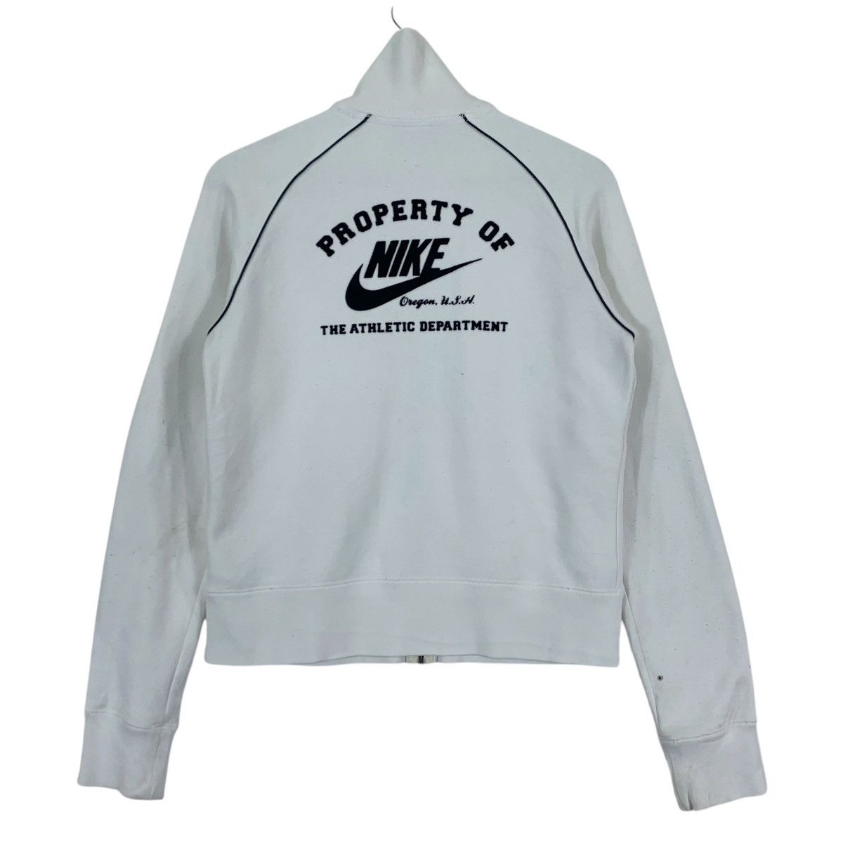 Nike × Vintage Vintage Nike Sportswear White Sweater Zipper Size US S / EU 44-46 / 1 - 14 Thumbnail