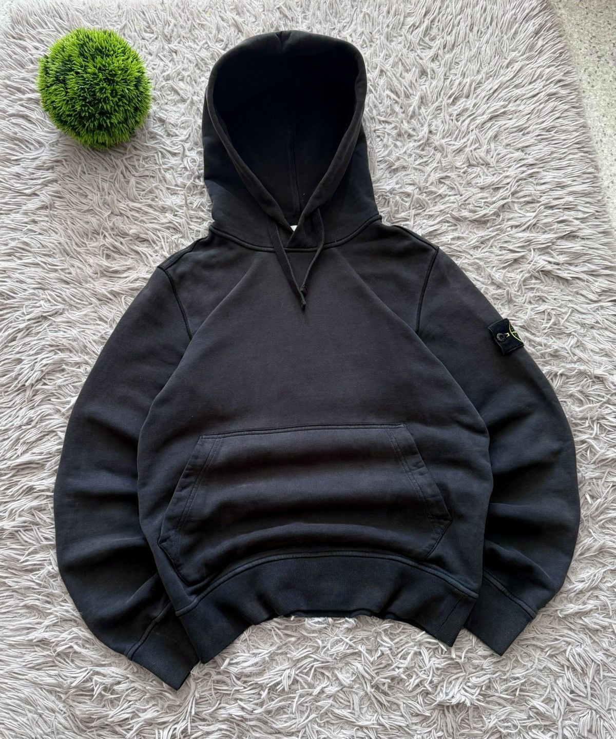 Stone Island 00s Stone Island Classic Washed Black Hoodie Casuals Y2k Size US S / EU 44-46 / 1 - 2 Thumbnail