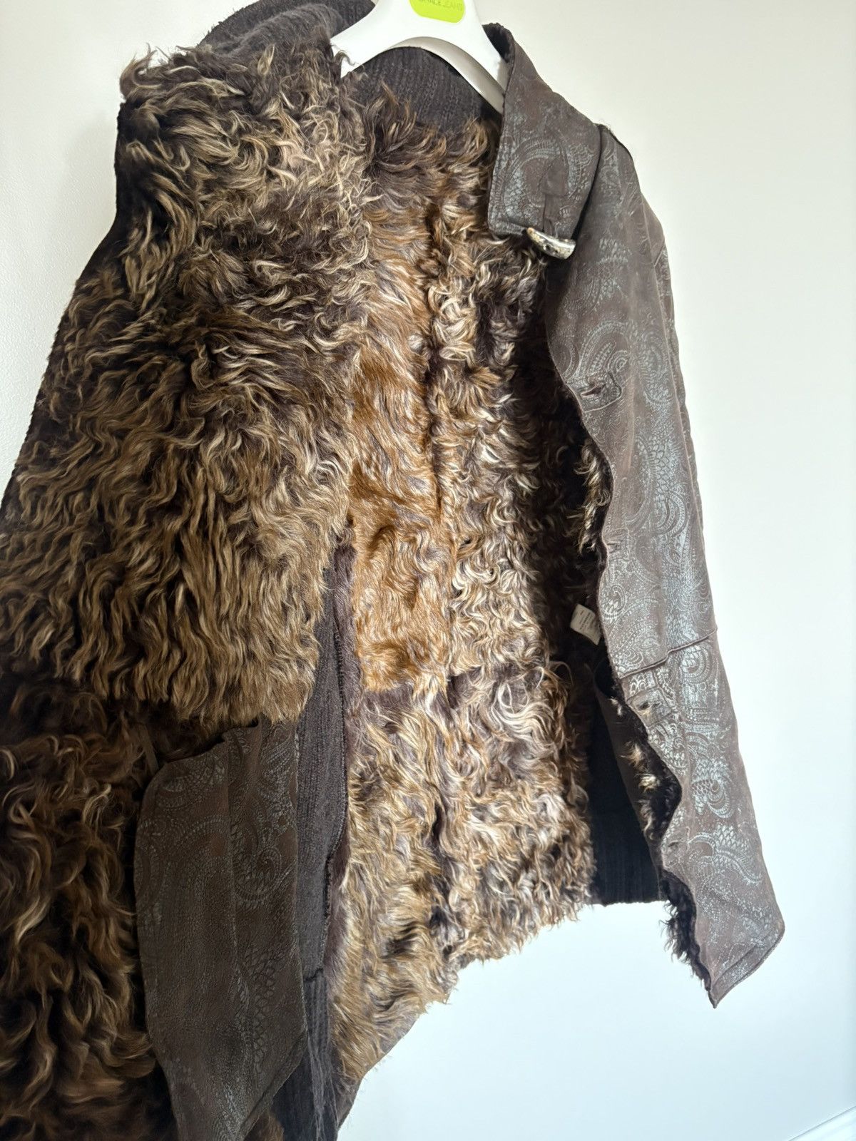 Cavalli Class 100% sheep skin coat IT 52 , 100% virgin wool Size US L / EU 52-54 / 3 - 8 Thumbnail