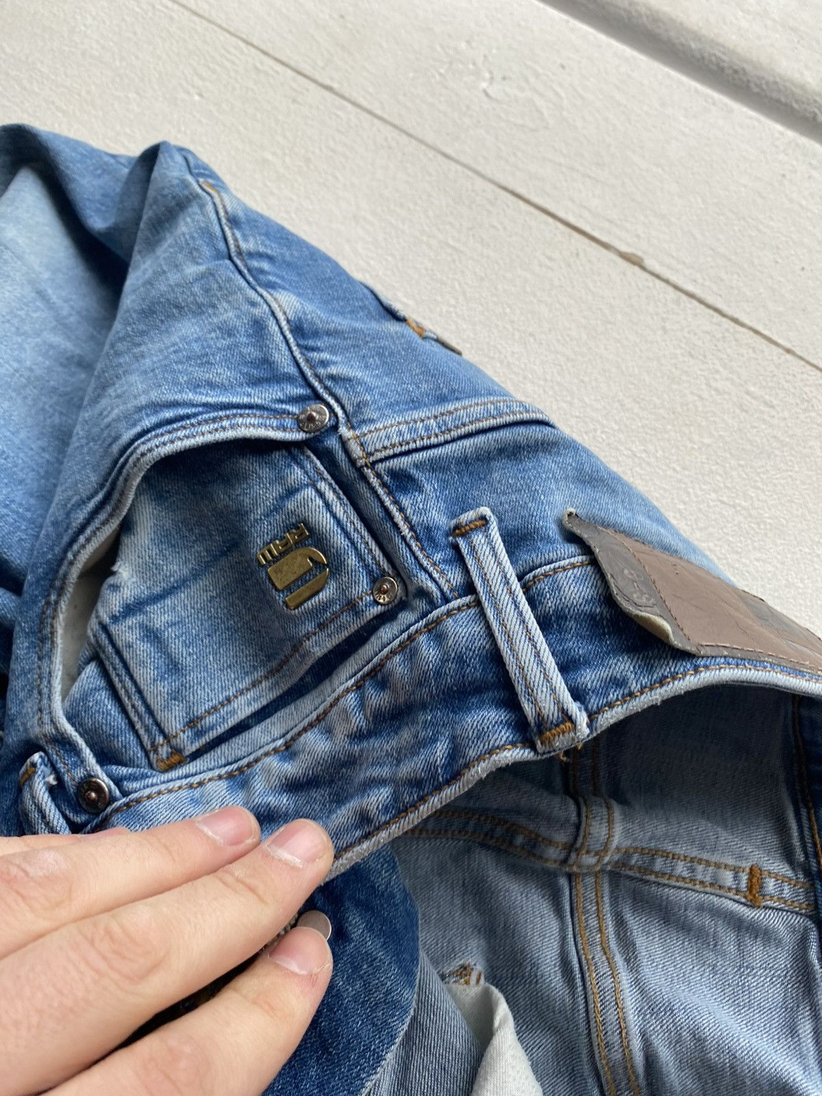 G-Star Vintage Y2K G-Star RAW Slim Tapered Blue Denim Jeans Stretch Size US 32 / EU 48 - 10 Thumbnail