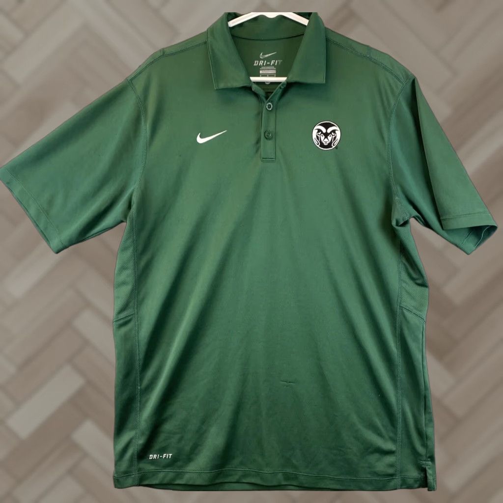 Nike NIKE Dri-Fit Golf Colorado Rams Logo Green Polo Shirt Men's M / 83-47 Size US M / EU 48-50 / 2 - 1 Thumbnail