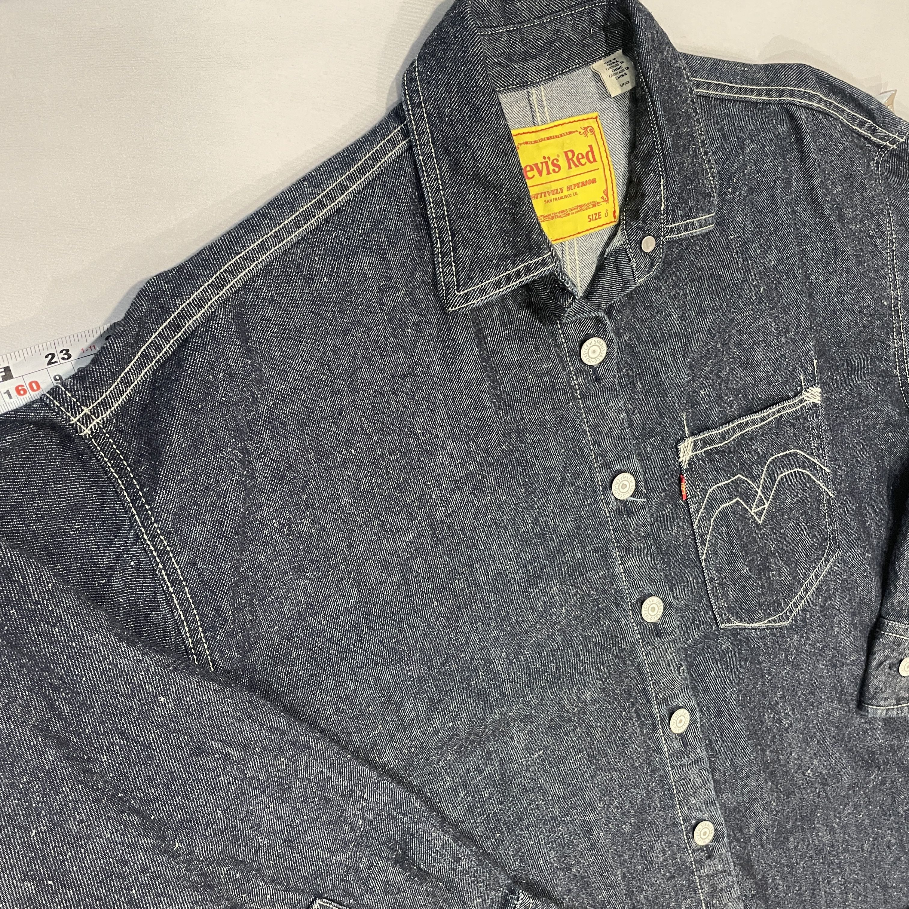 Levi's ~ LEVI'S Oversized Sm Button-Up Shirt Denim Unisex Size S / US 4 / IT 40 - 10 Thumbnail