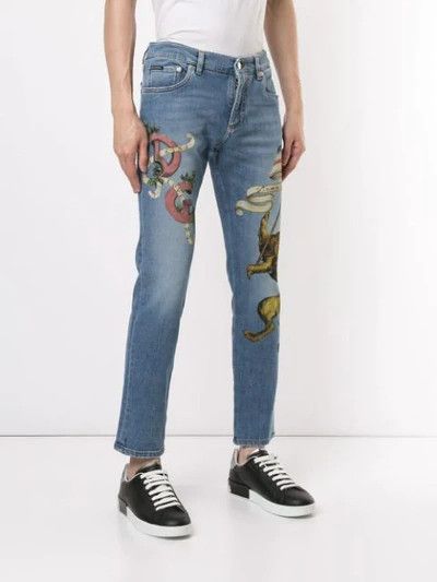Dolce & Gabbana o1y0125 Logo Jeans in Blue Size US 40 / EU 56 - 3 Thumbnail