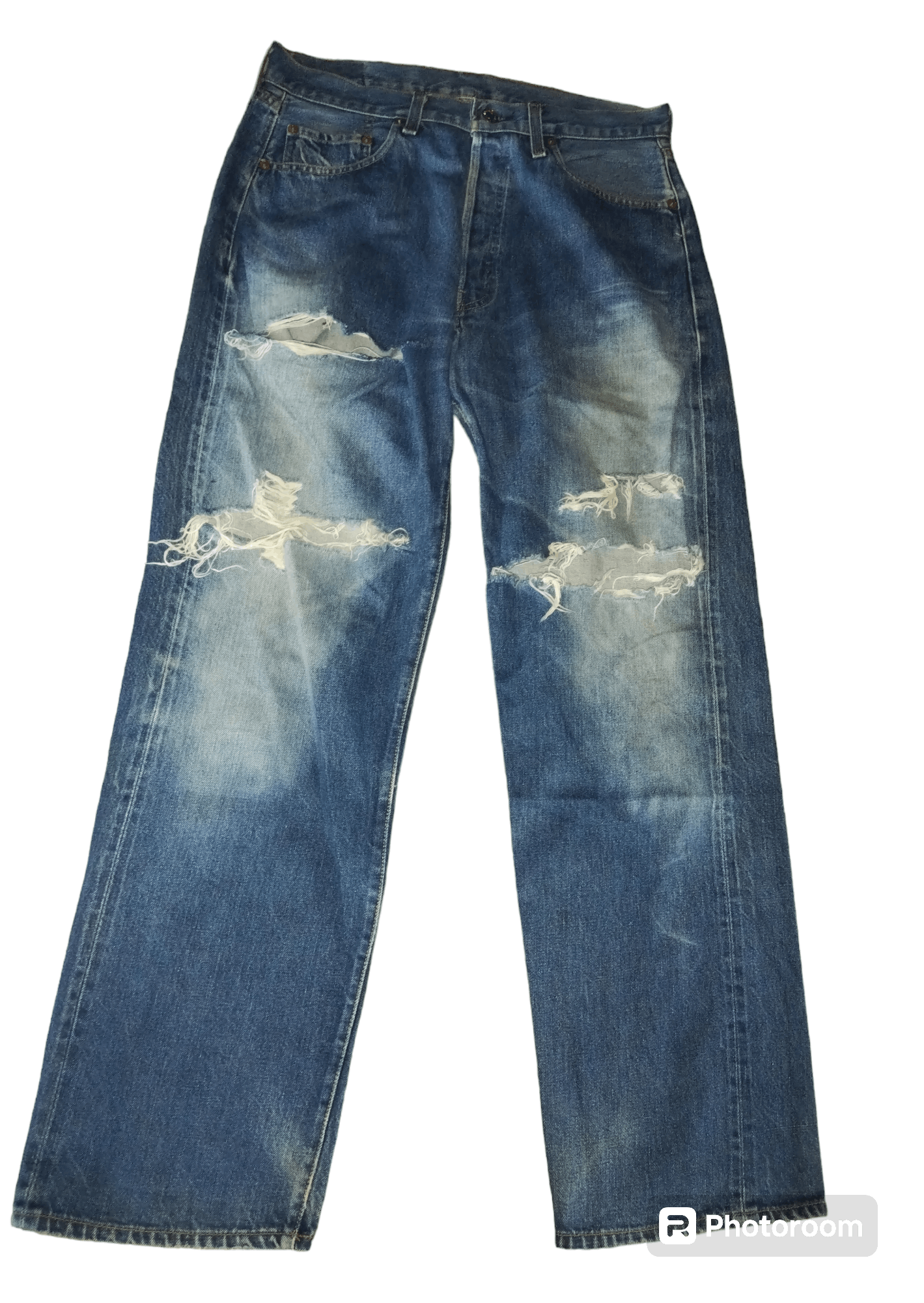 Levi's Vintage Jeans Levis Distressed 90s Cloth head Size US 34 / EU 50 - 1 Thumbnail