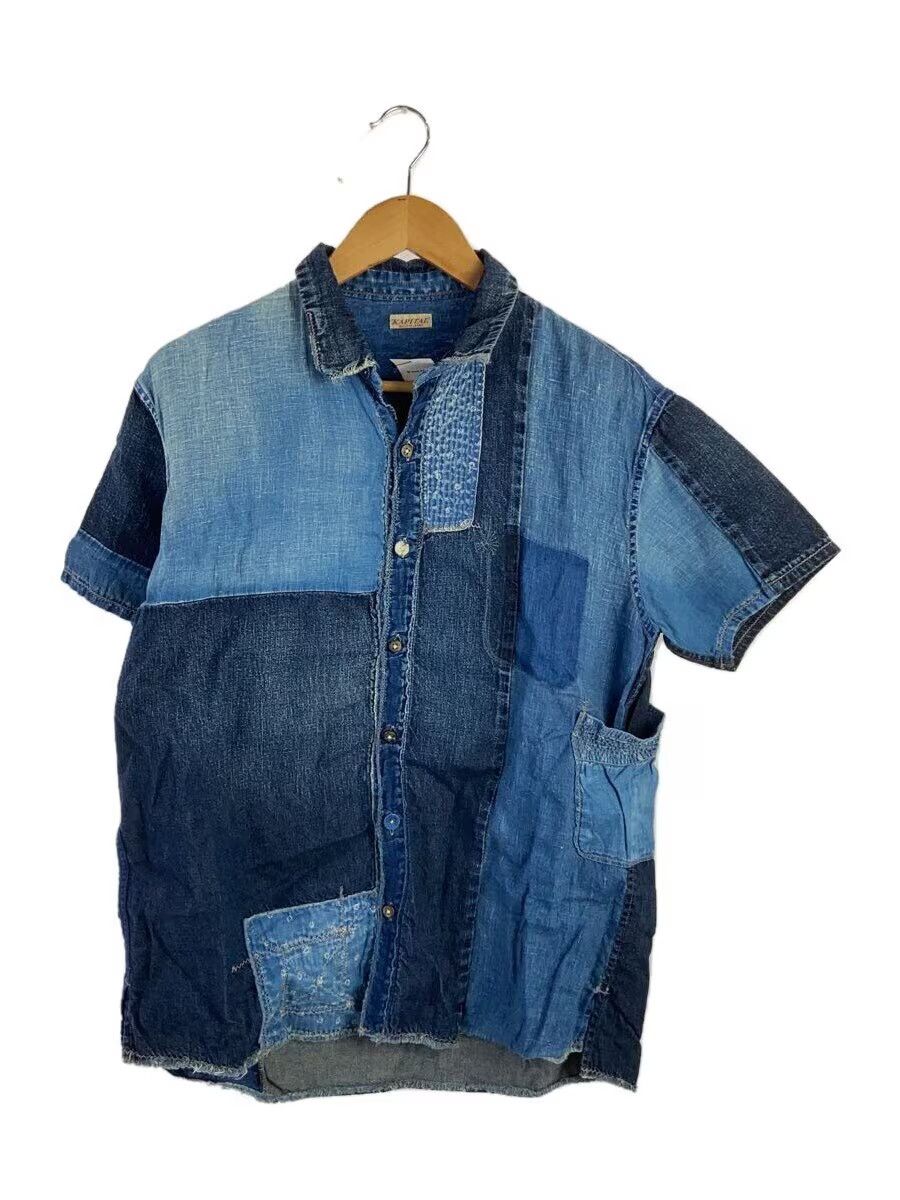 Kapital Reconstructed Patchwork Short Sleeve Button Shirt Size US L / EU 52-54 / 3 - 1 Thumbnail
