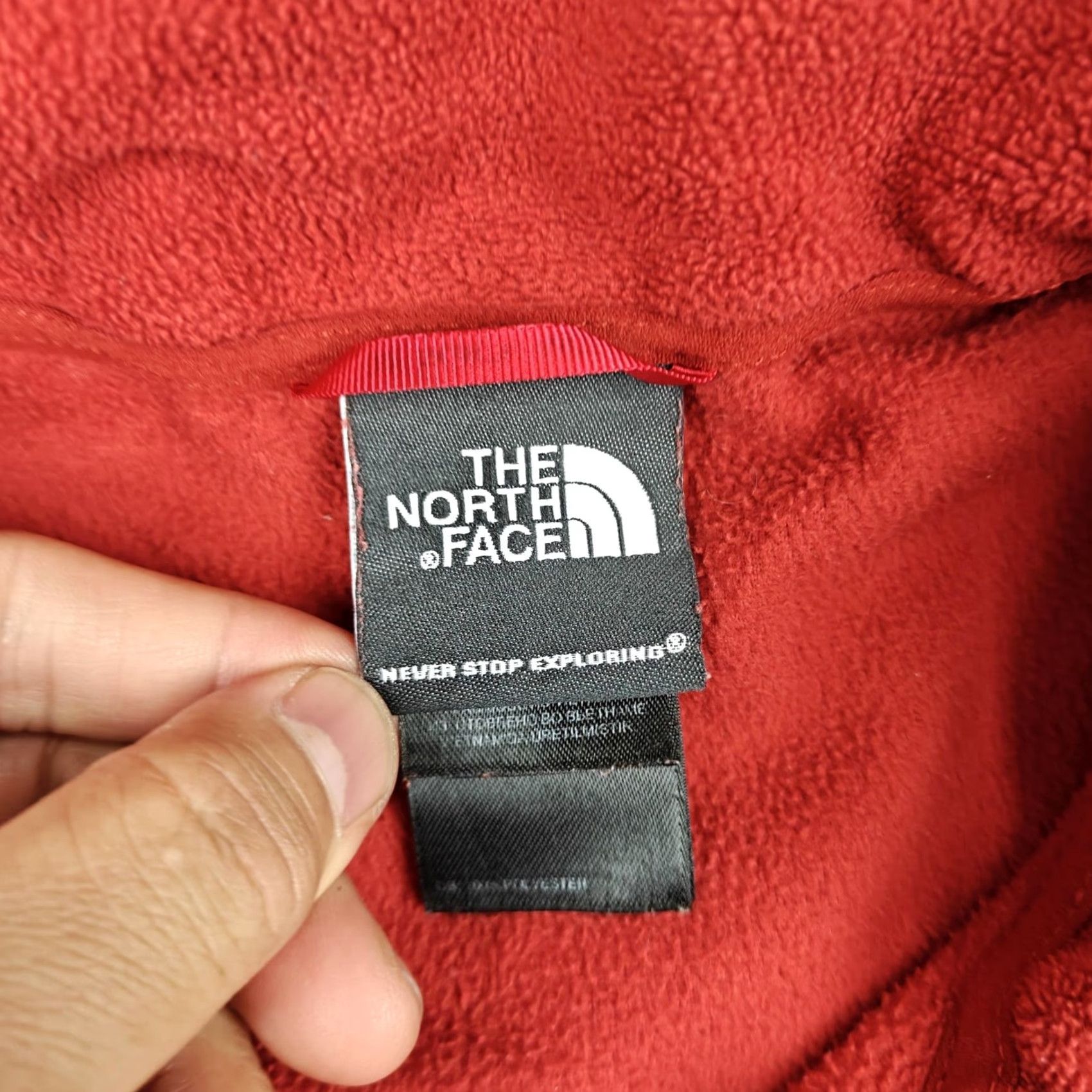 The North Face The North Face Mens XL Red Polartec Classic Fleece 1/4 Zip Hiking Pullover Size US XL / EU 56 / 4 - 3 Thumbnail