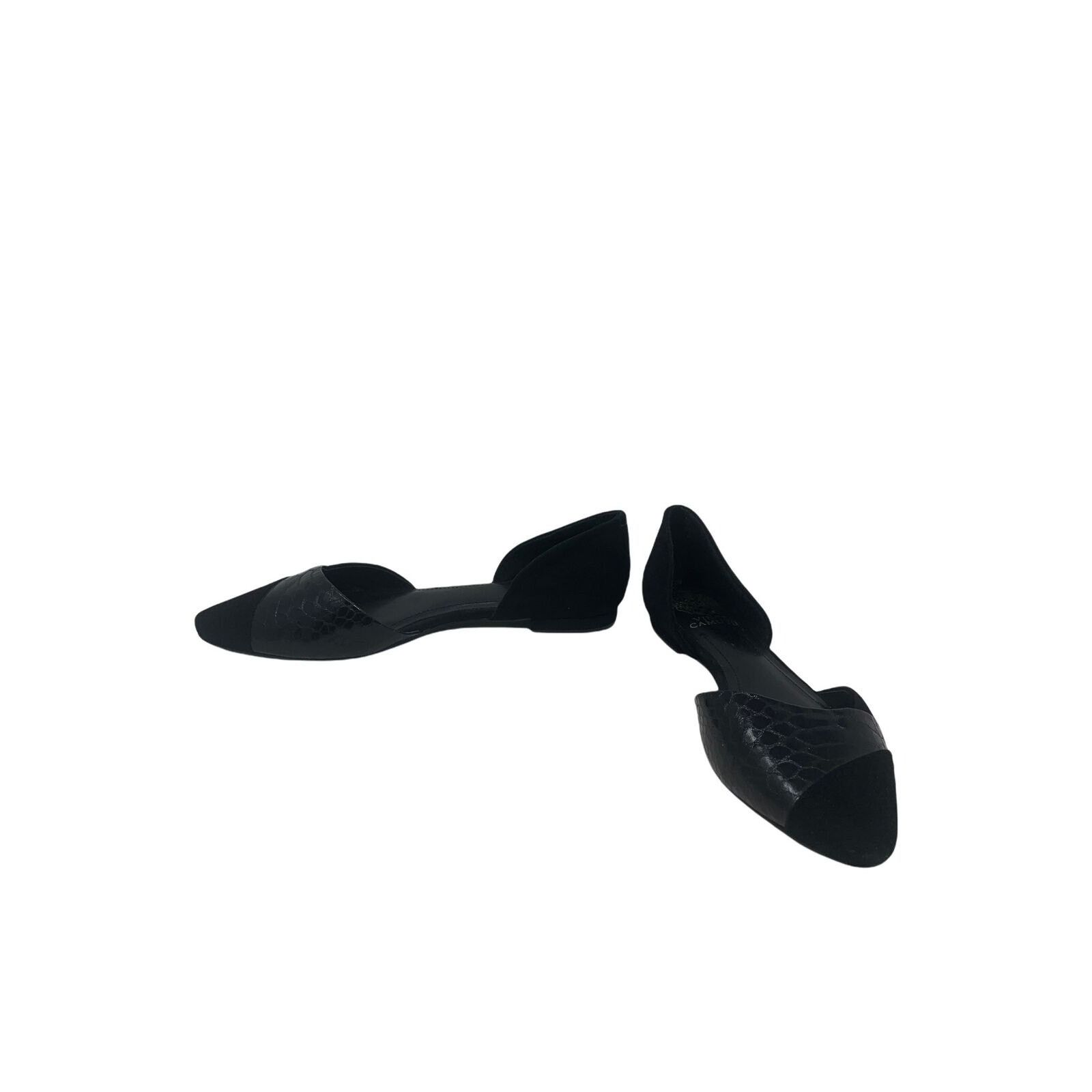Vince Camuto Vince Camuto Black Suede & Leather Pointed Toe Flats 9.5 B Size US 9.5 / IT 39.5 - 8 Thumbnail