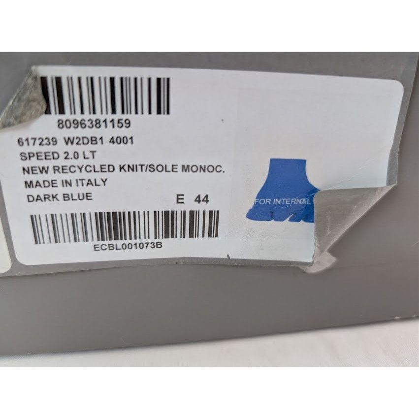 Balenciaga o1rshd1 Speed 2.0 Recycled Knit Sneakers in Dark Blue Size US 11 / EU 44 - 22 Thumbnail