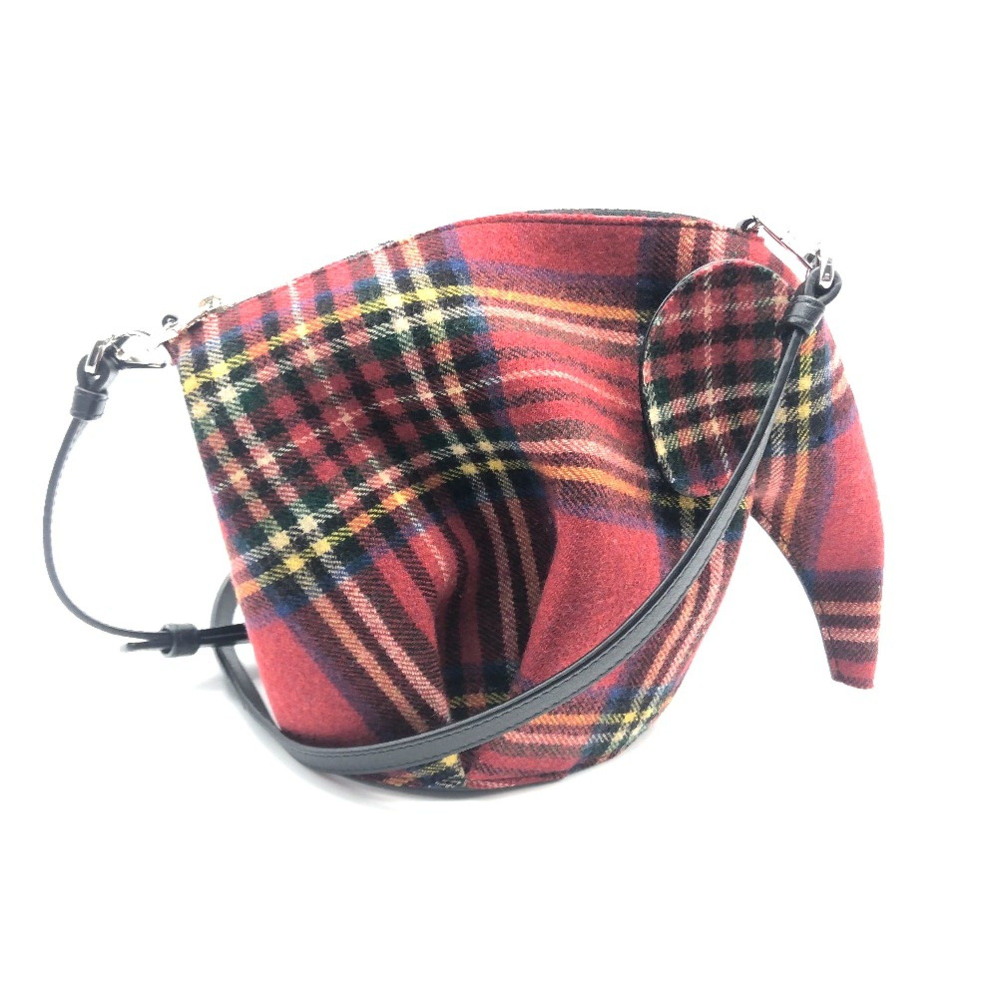 Loewe Loewe 118.50.M93 Check pattern Bag 2WAY Shoulder Bag Red RedBased x Multicolore Size ONE SIZE - 1 Thumbnail