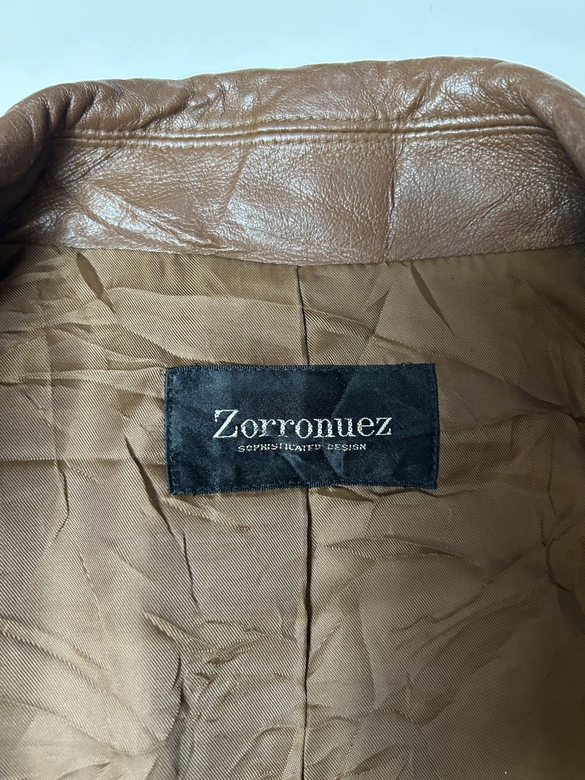 Japanese Brand ZORRONUEZ SHEEPSKIN LEATHER JACKET Size ONE SIZE - 5 Thumbnail