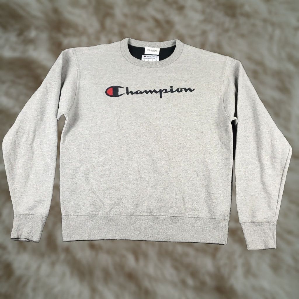Champion Champion Pullover Sweater Mens Medium Gray Cotton Blend Crew Neck Casual Size US M / EU 48-50 / 2 - 1 Thumbnail