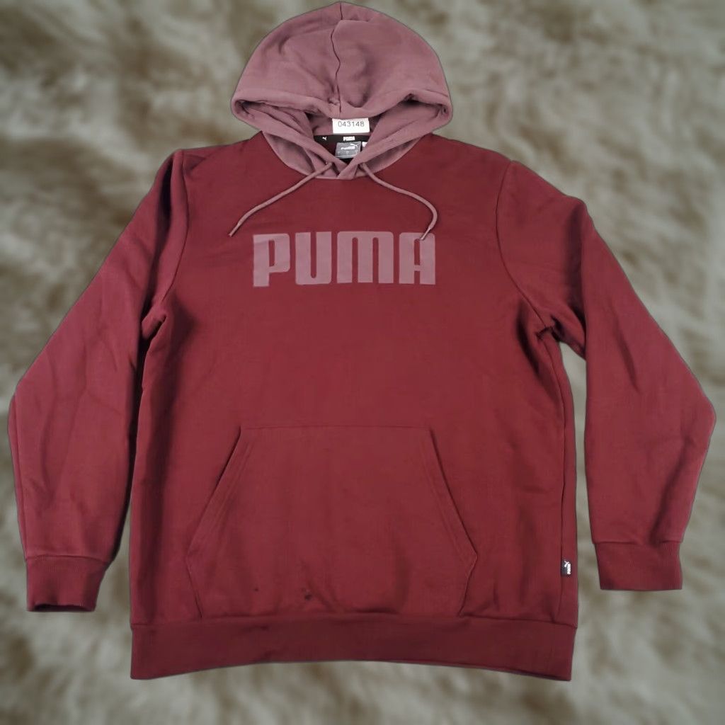 Puma PUMA Hoodie Mens Large Red Casual Pullover Sweatshirt Long Sleeve Mock Neck Size US L / EU 52-54 / 3 - 1 Thumbnail