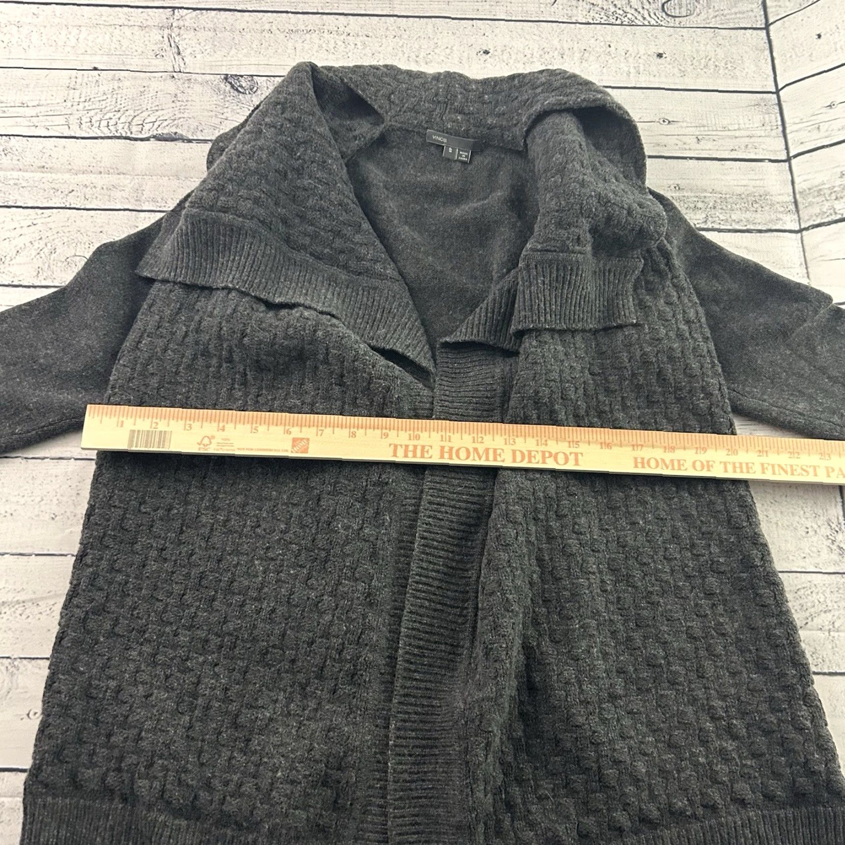Vince Vince Cardigan Sweater Women's Small Gray Open Front Wool Cashmere S XS? Size S / US 4 / IT 40 - 4 Thumbnail