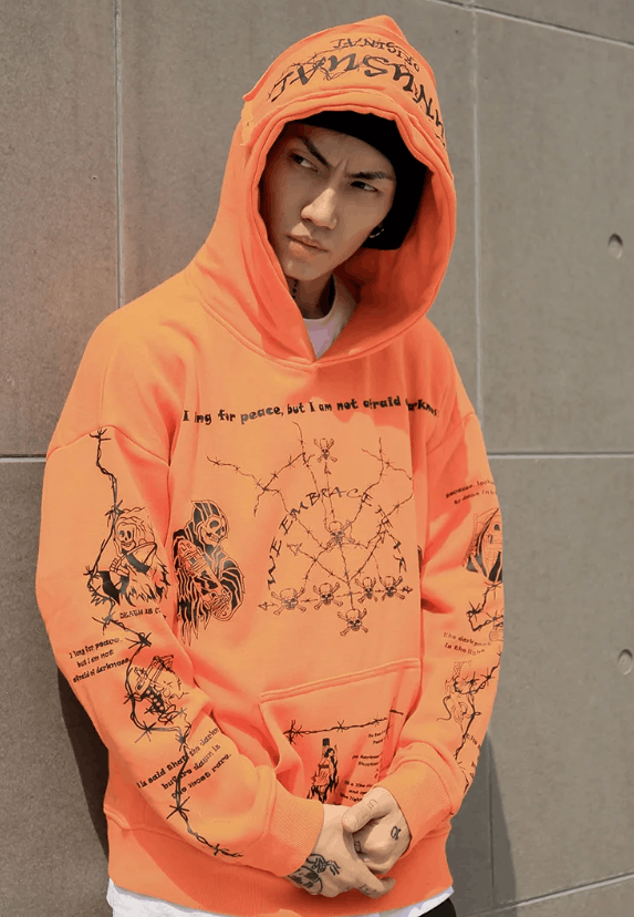 Road of Orange Oversized Hoodie