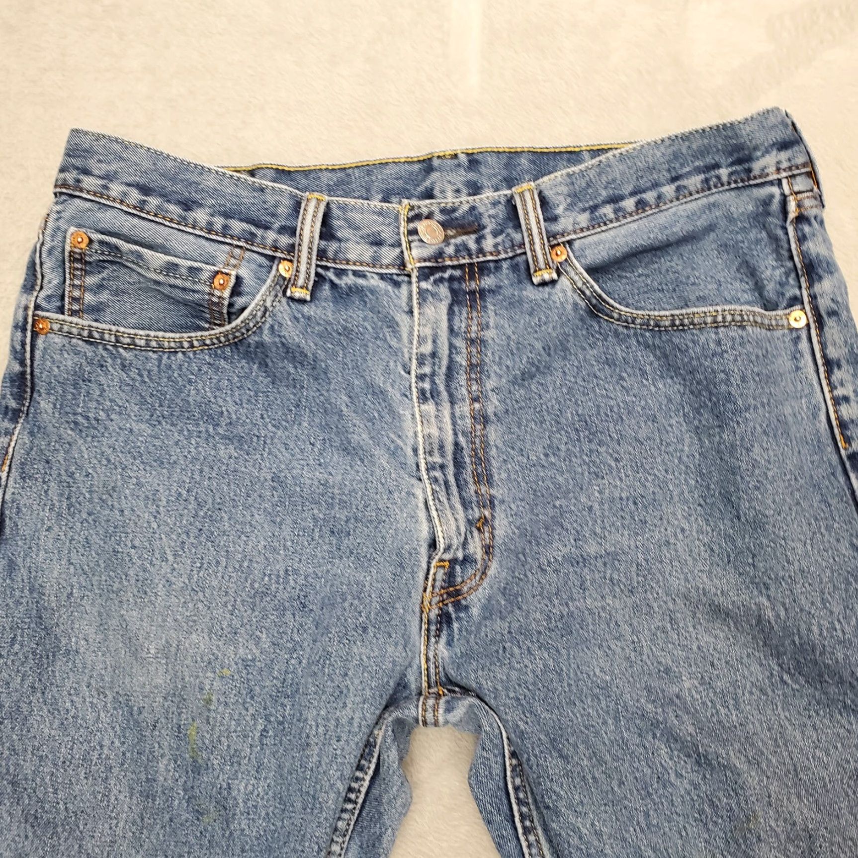 Denime VINTAGE Levis Jeans Mens 36x32 Blue 505 Regular Fit Straight Leg Medium Wash Denim Pants Size US 36 / EU 52 - 2 Thumbnail