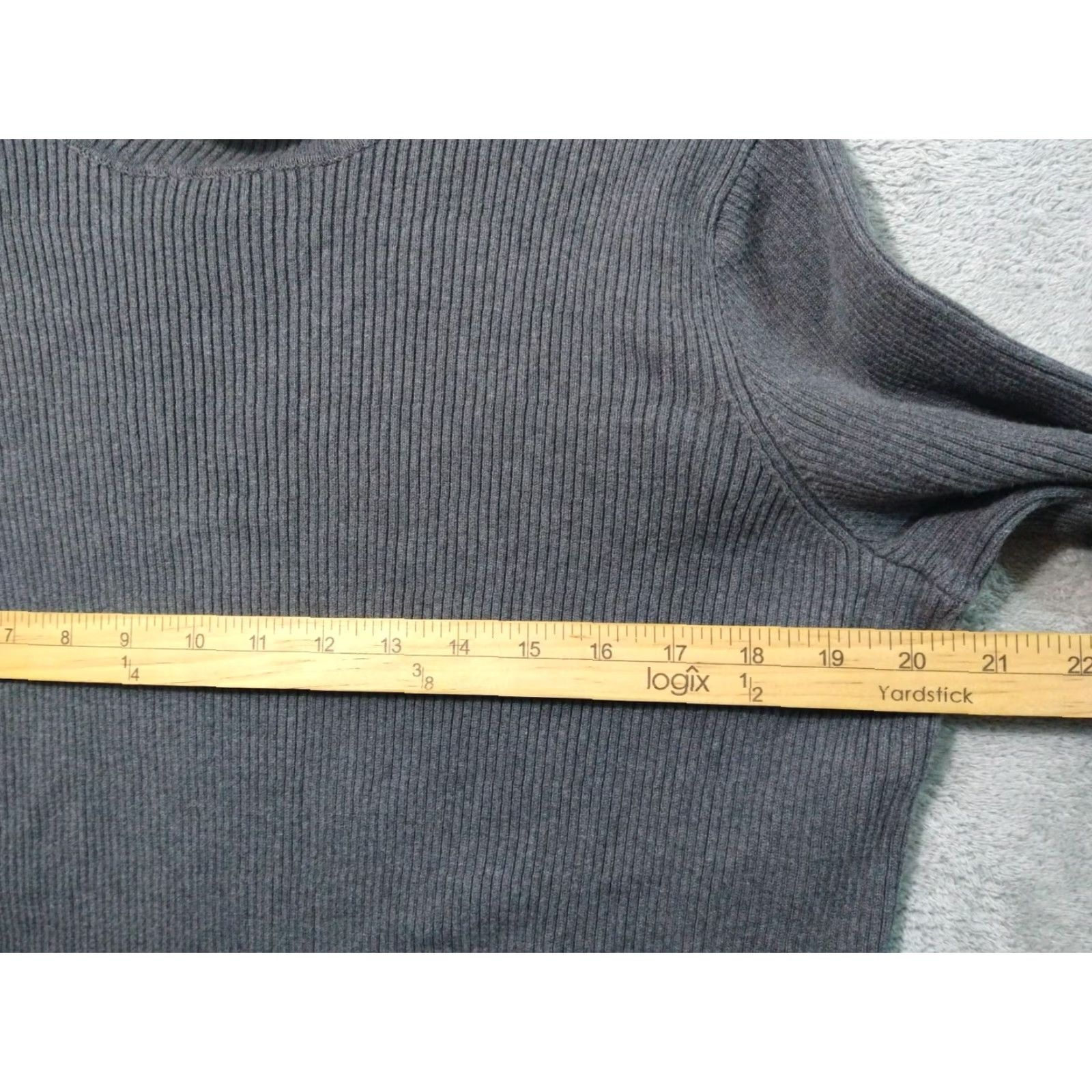 Ralph Lauren Ralph Lauren Sweater Womens XL Gray Cotton Turtleneck Pullover Logo Knit Pullover - Kev? Size XL / US 12-14 / IT 48-50 - 4 Thumbnail