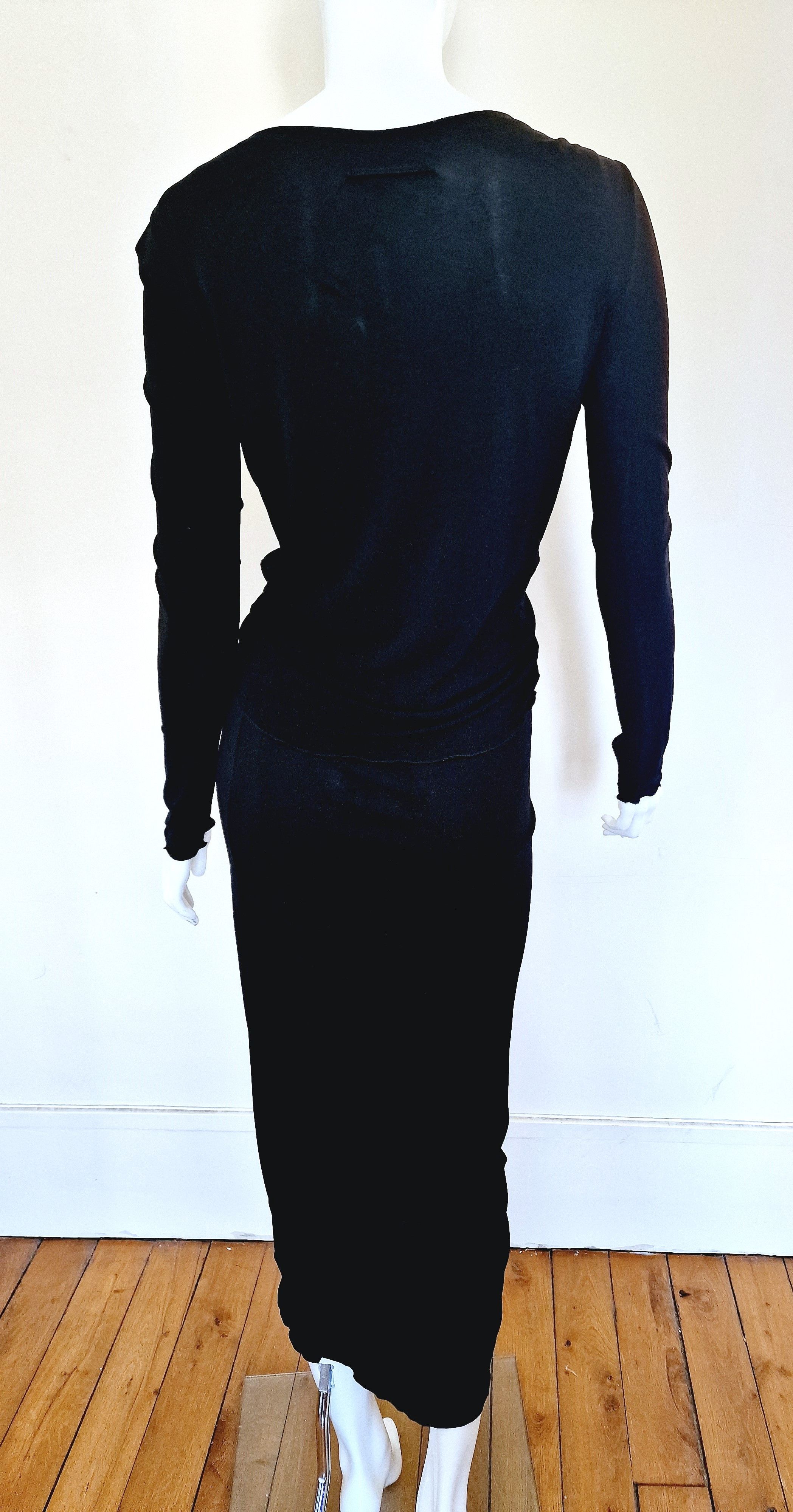 Jean Paul Gaultier Jean Paul Gaultier Silver Chain Lace Up Black Large Dress Size L / US 10 / IT 46 - 8 Thumbnail