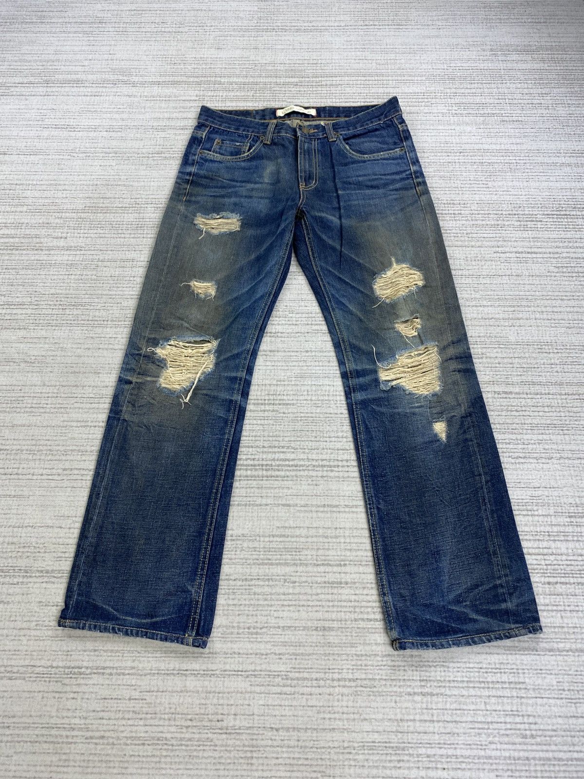 Hysteric Glamour × Vintage Vintage L’Selvage Jeans Distressed Denim Pants Size US 31 - 1 Thumbnail
