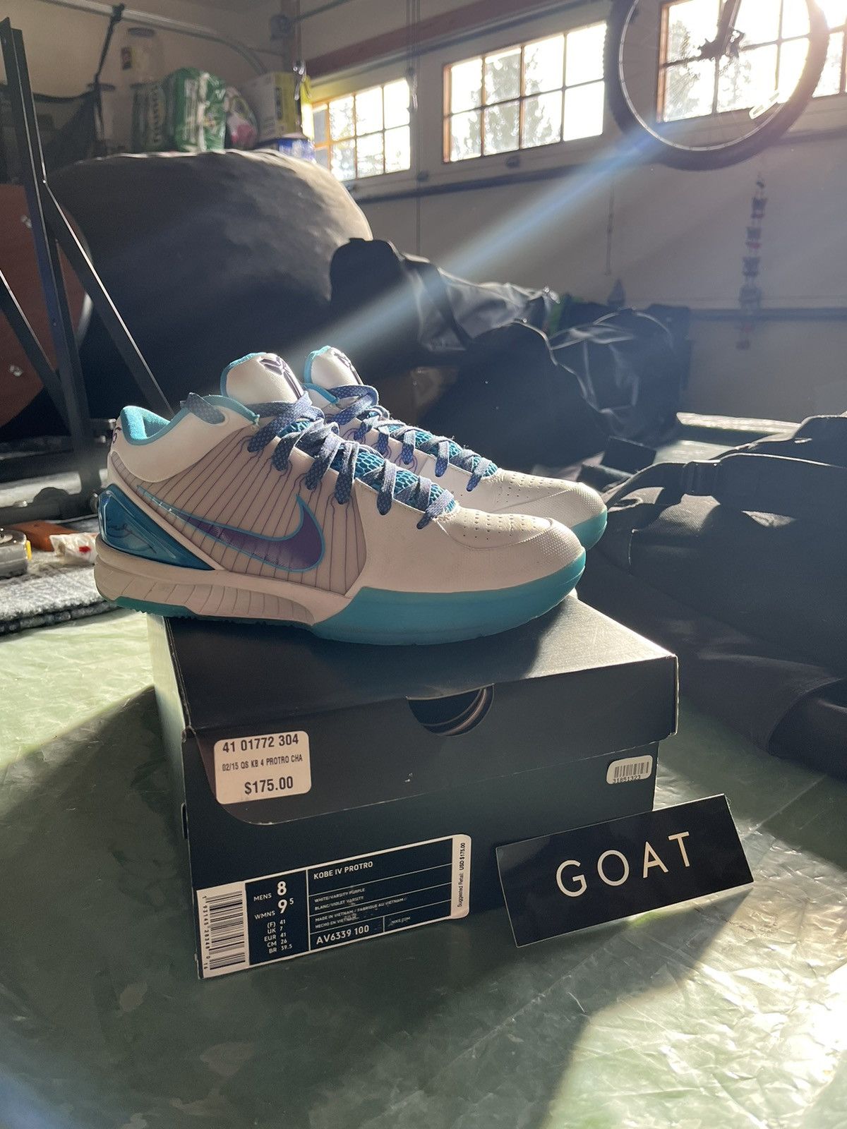 image of Nike x Sneakers Kobe 4 Protro “Draft Day” Shoes in White, Men's (Size 8)