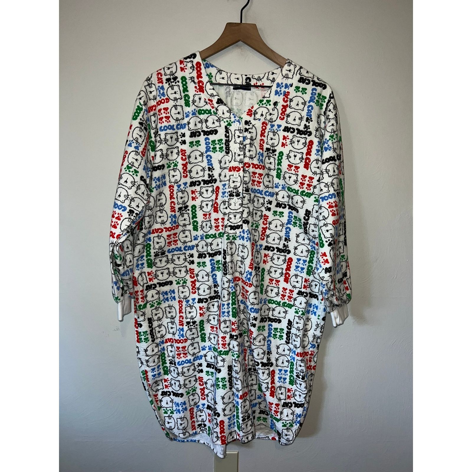 Vintage Vintage Sleeper Shirt Sleep Gown Top Cool Cat OS Sleepwear Size L / US 10 / IT 46 - 1 Thumbnail