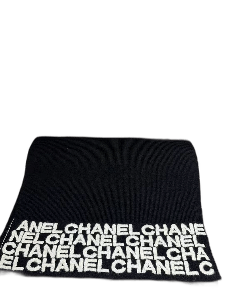 Chanel Chanel Cashmere Scarf with Logo Design -2505 Size ONE SIZE - 1 Thumbnail