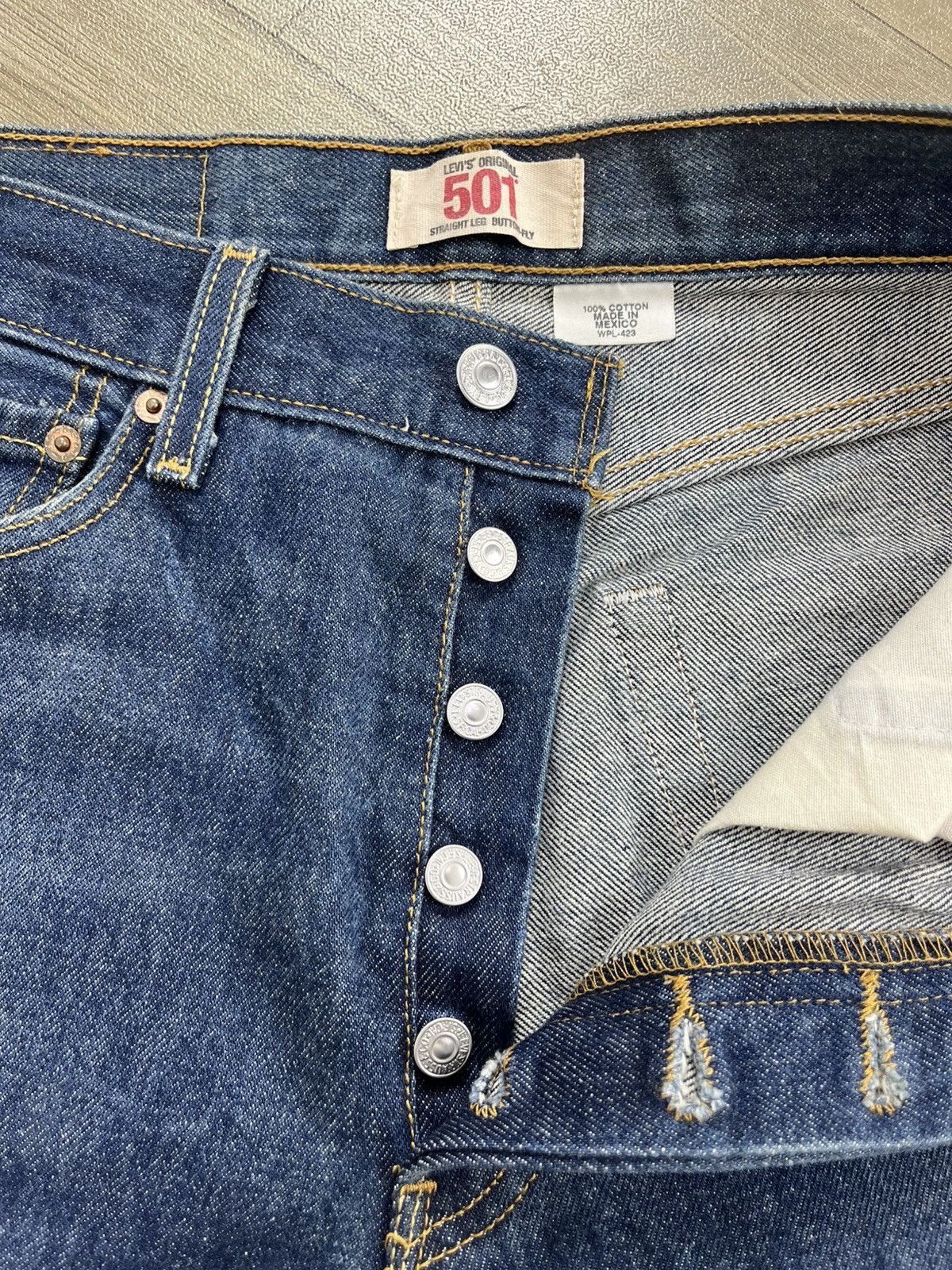 Levi's Vintage Clothing 🇲🇽1990s Vintage Levis 501XX 30x30 Straight Leg Blue Jeans Size US 30 / EU 46 - 8 Thumbnail