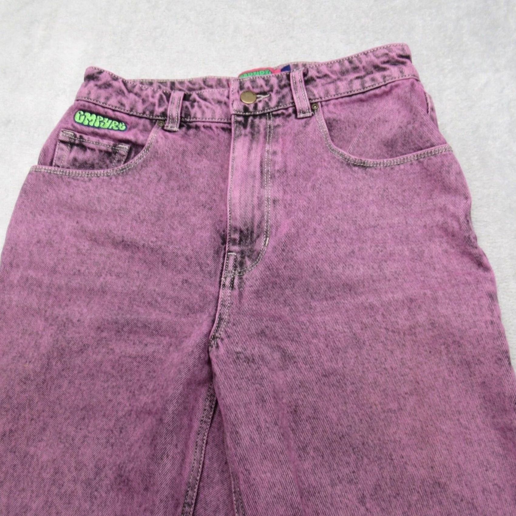 Empyre VINTAGE Empyre Jeans Womens 4 Purple Acid Wash Tori Wide Baggy Y2K Denim 28x31 Size 27" / US 4 / IT 40 - 5 Thumbnail